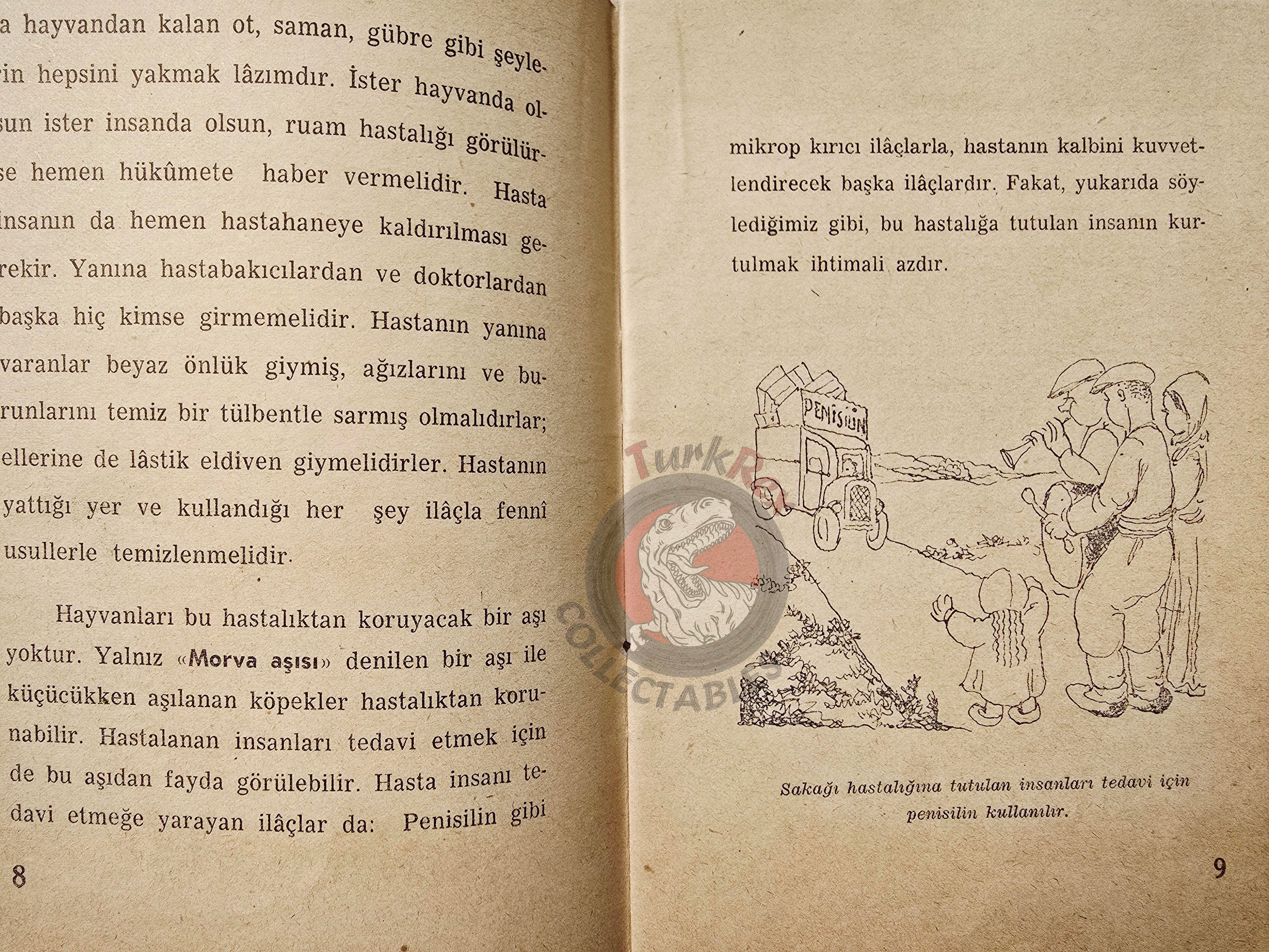 American Marshall Plan - Let's Protect from Animal Diseases 1952 1st Turkish Book Turkey