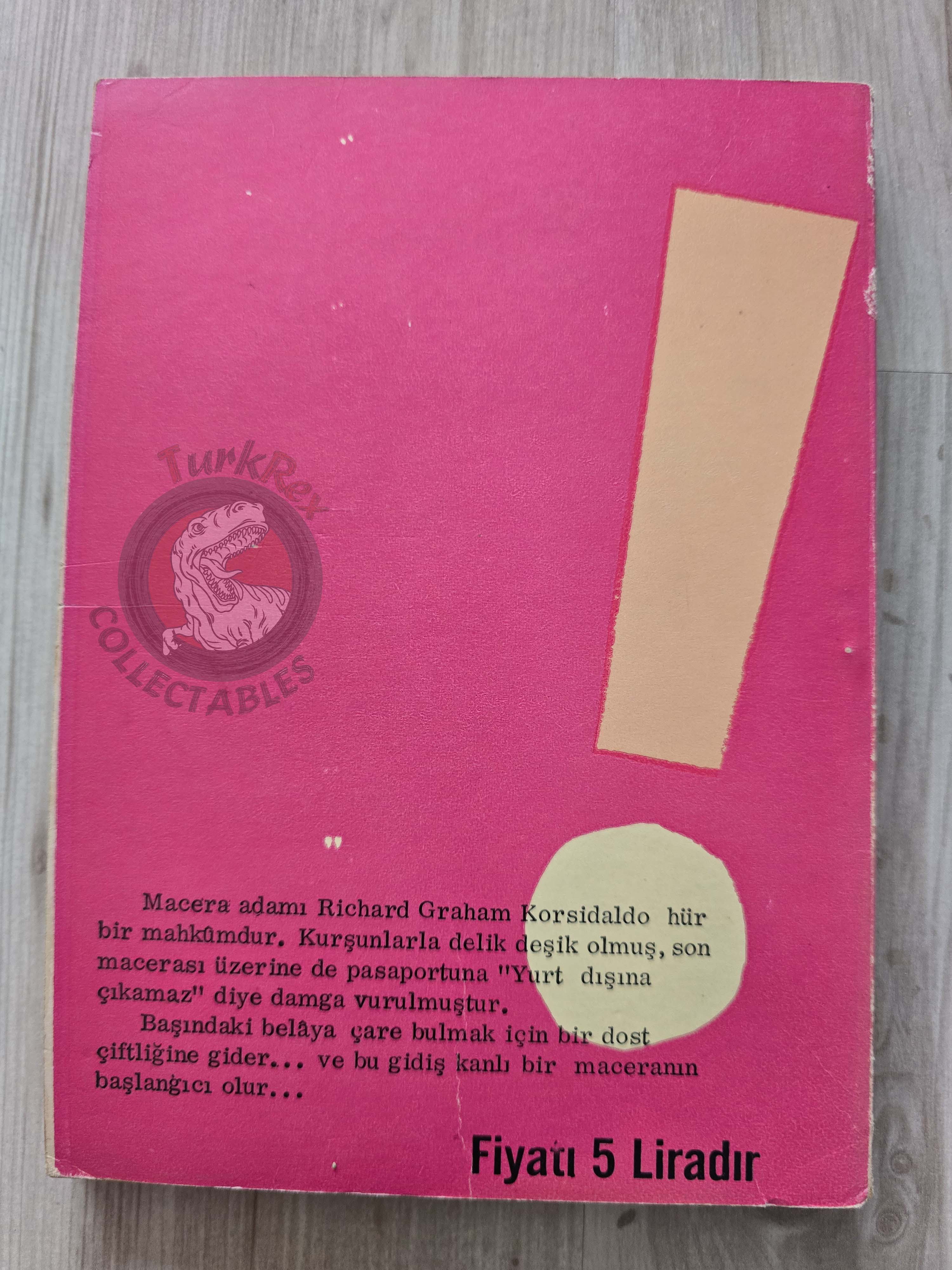 John Welcome – Wanted for Killing 1967 1st Turkish Book Turkey