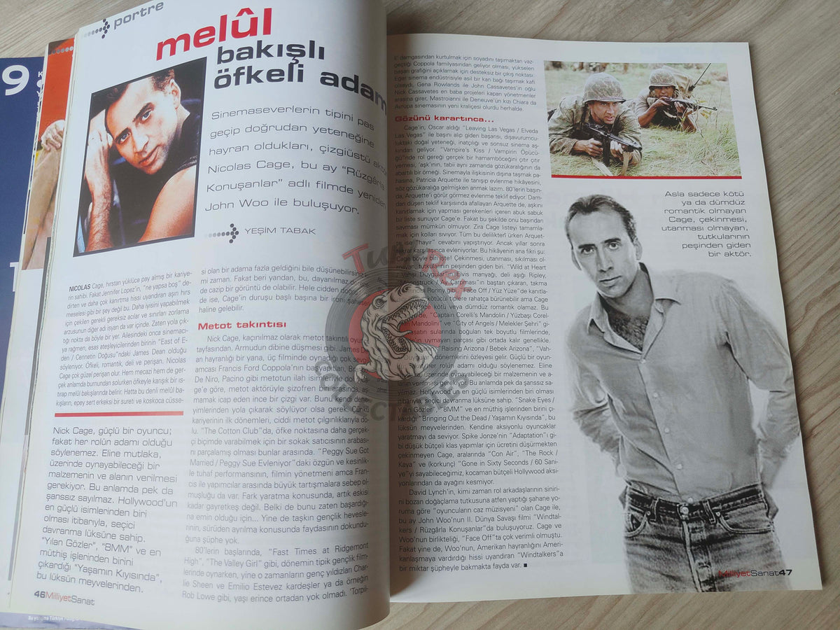 Milliyet Sanat Magazin 2002 40 Years and Still The Rolling Stones Turkish Mag Turkey Nicolas Cage