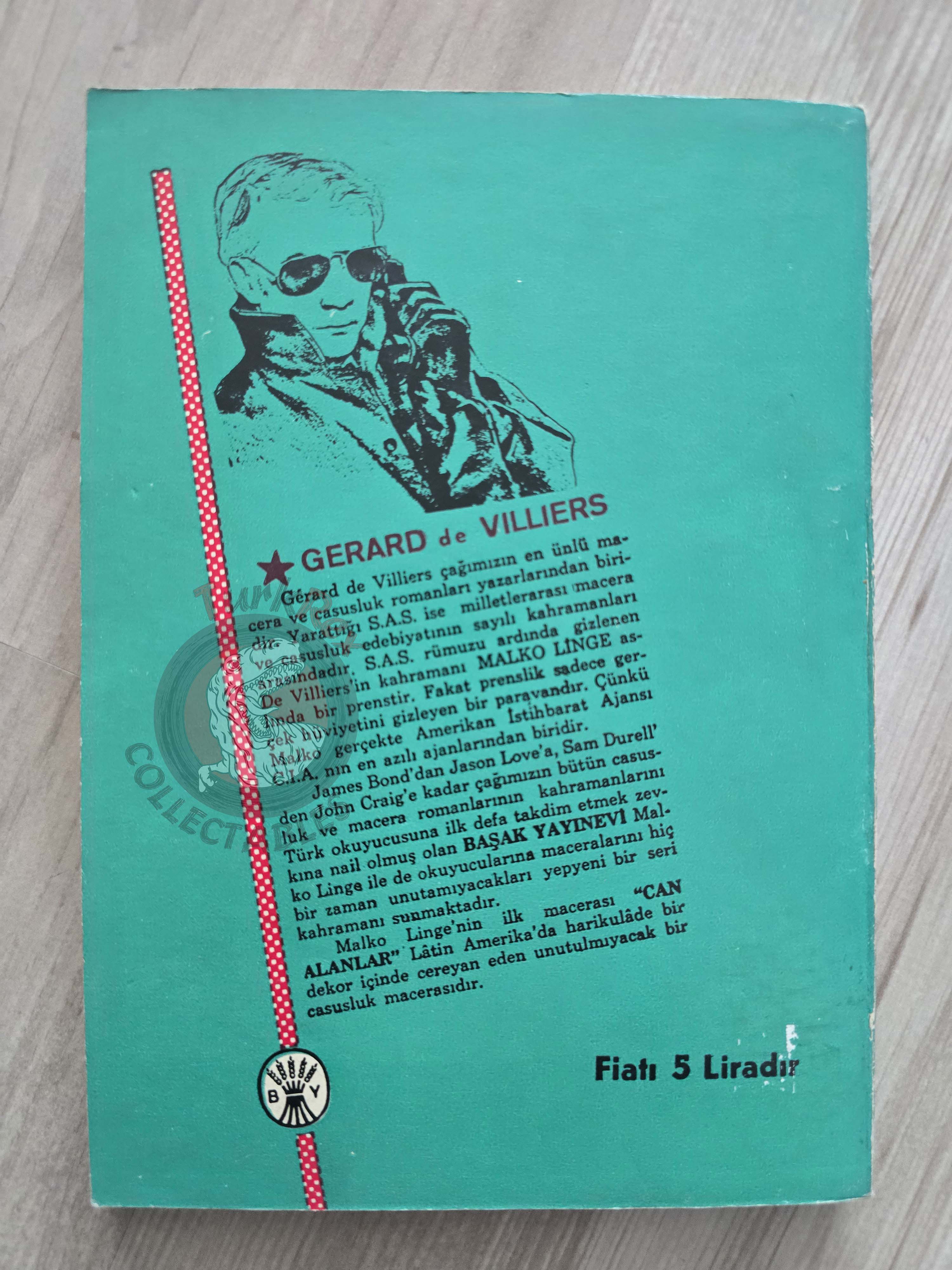 Gerard de Villiers – Samba pour SAS Malko Linge 1966 1st Turkish Book Turkey
