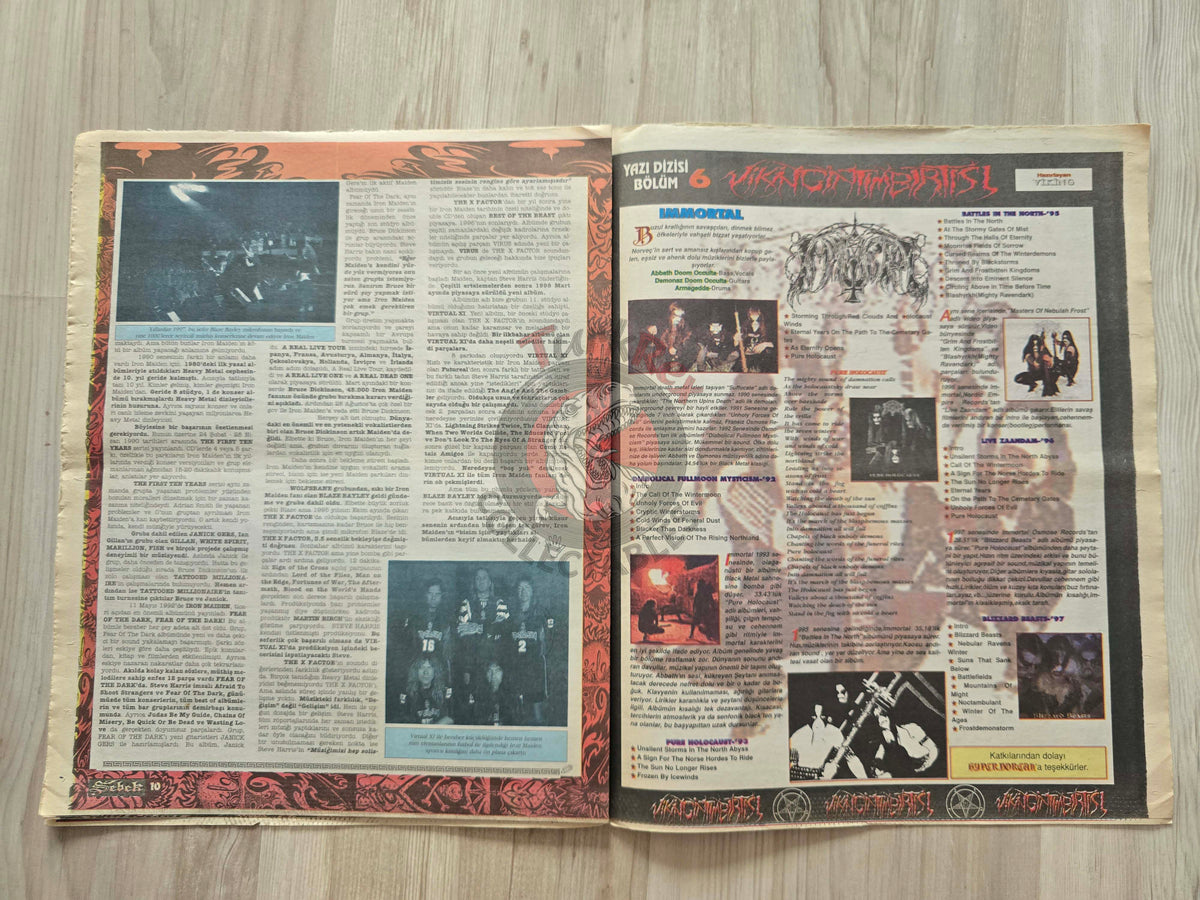 Şebek Fanzine 1998 Black Sabbath Turkish Mag Turkey Iron Maiden Immortal