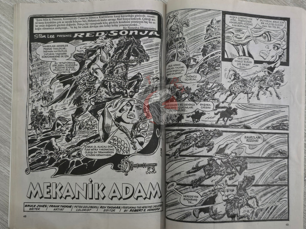 Red Sonja #3 2000 Turkish Comic Turkey Savage Sword of Conan #23 #45  Marvel Feature #2