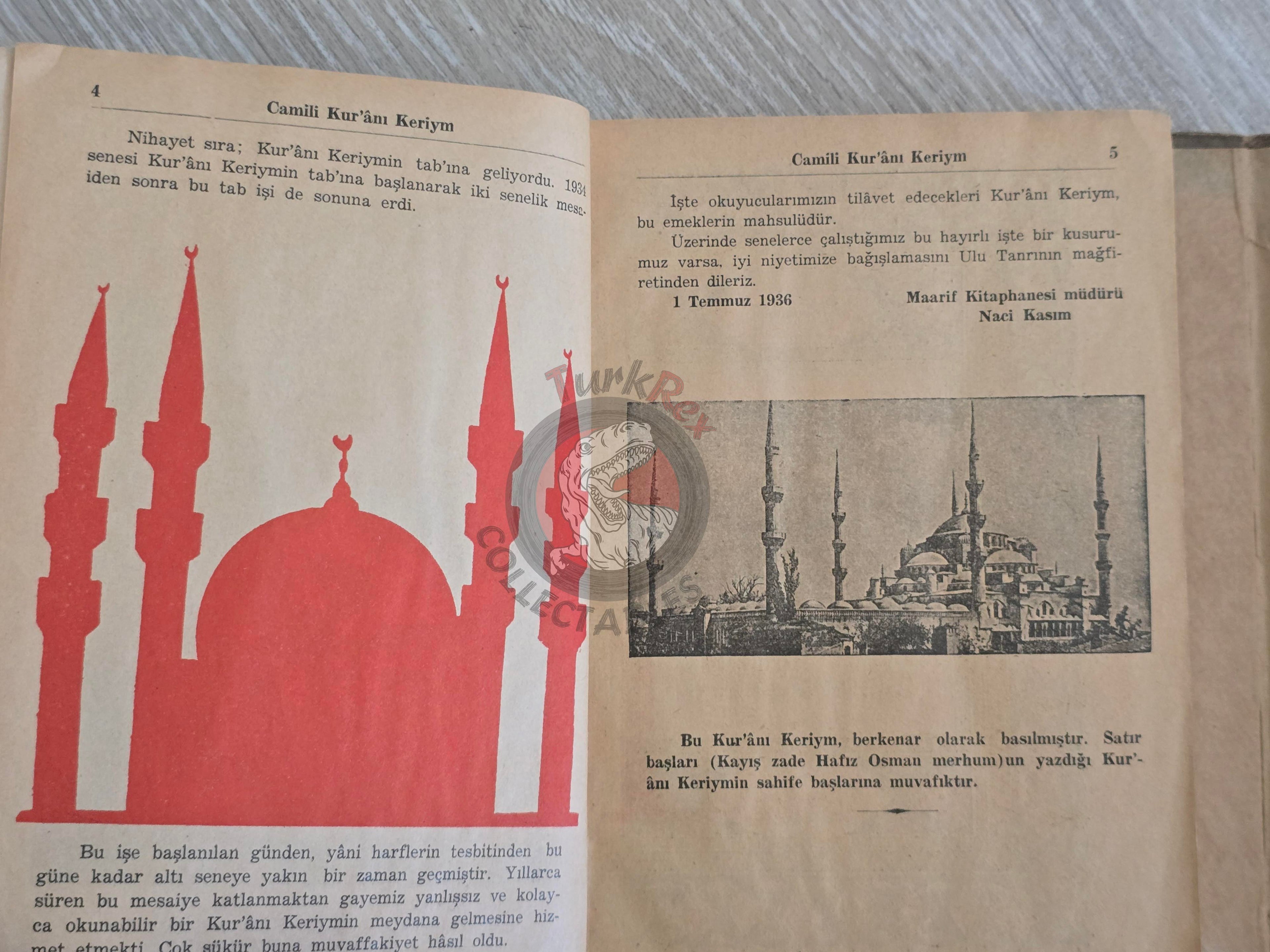 Qur'an Holy Quran Turkish & Arabic The First Latin Script Transliteration in Turkey Koran