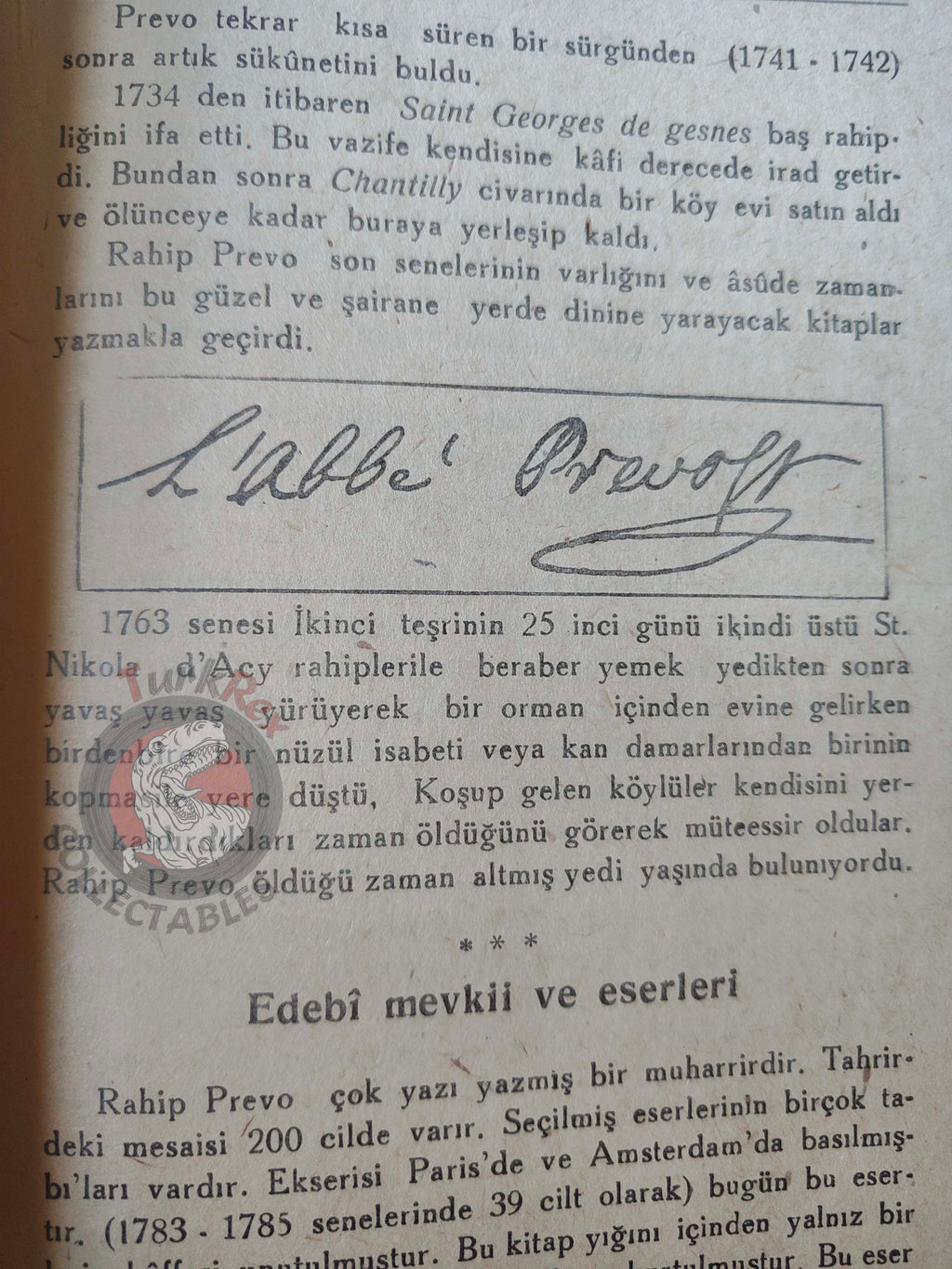 Antoine François Prévost – Manon Lescaut 1944 1st Illustrated Turkish Book Turkey