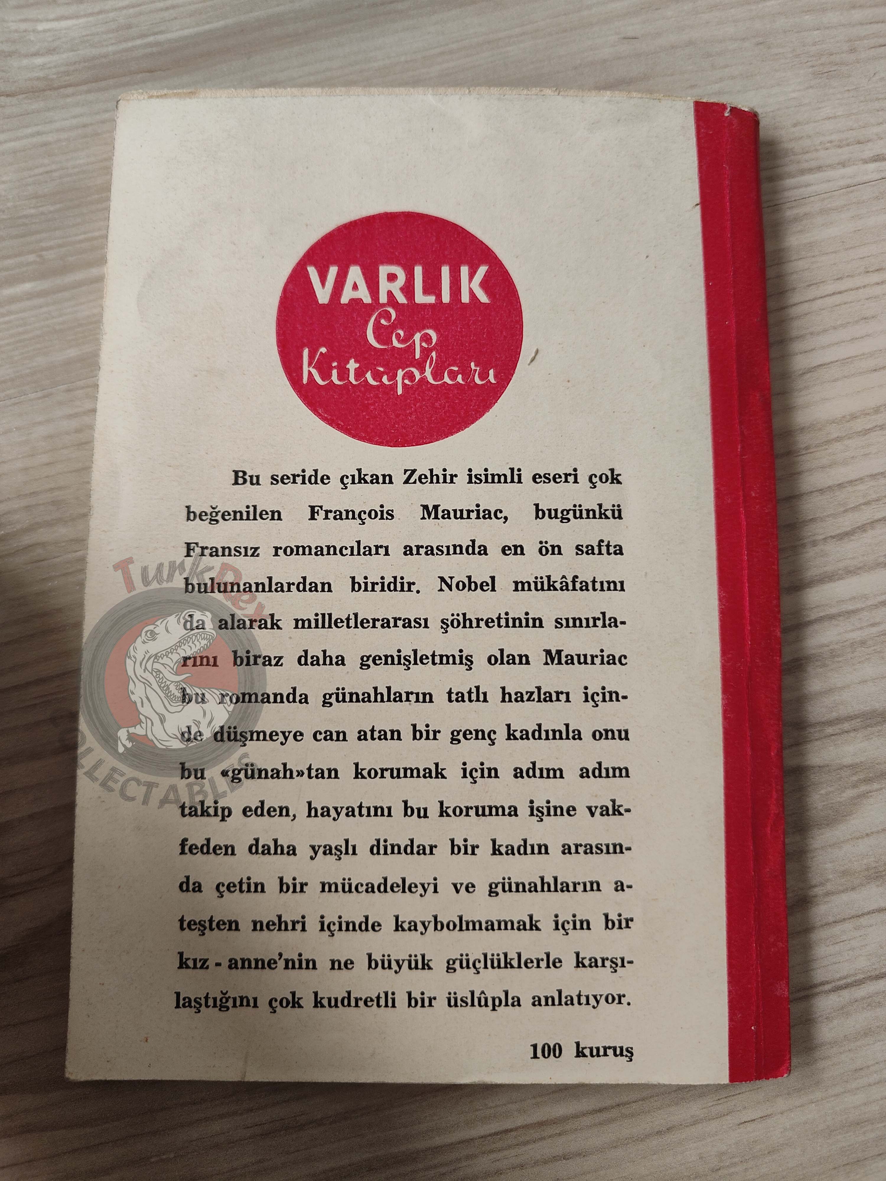 François Mauriac – The River of Fire 1955 1st Turkish Book Turkey