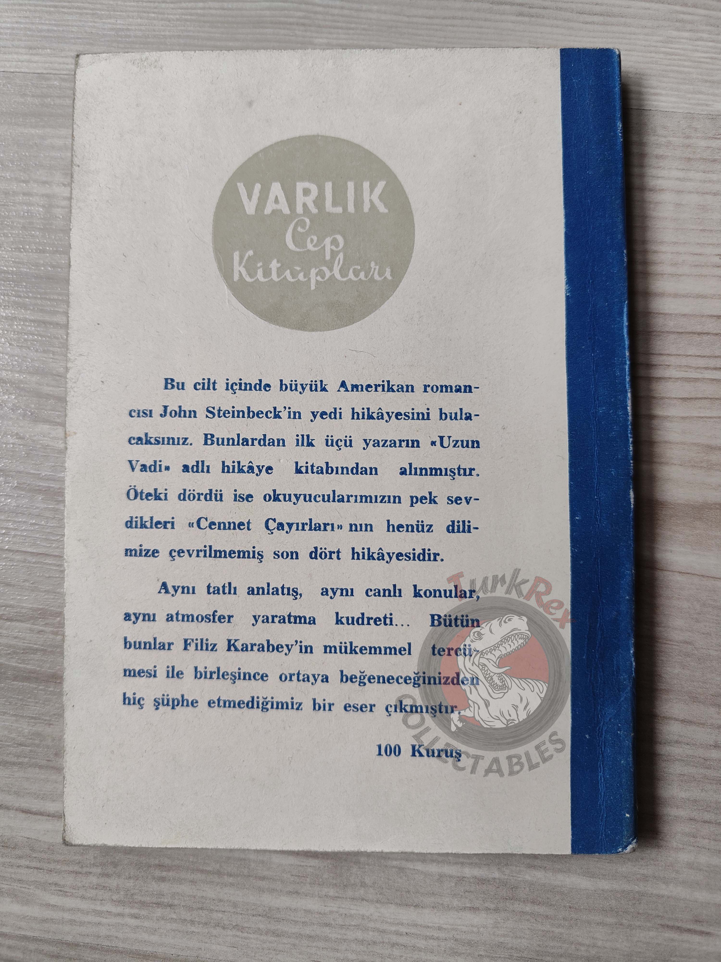 John Steinbeck – The Long Valley 1954 1st Turkish Book Turkey