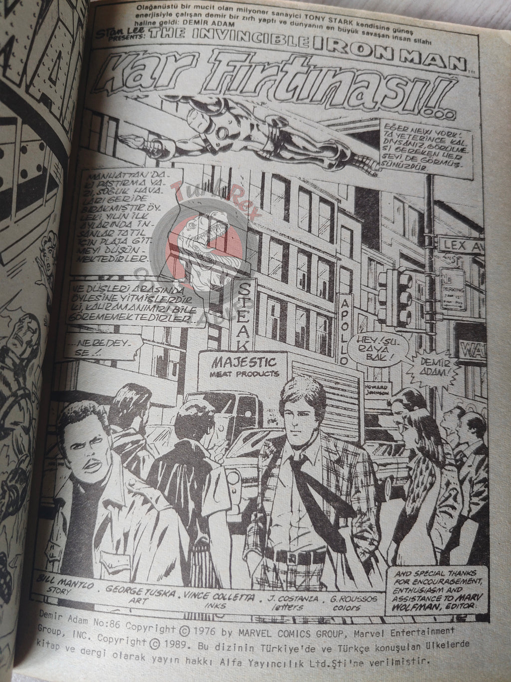 Iron Man #5 Demir Adam 1989 Turkish Comic Turkey #85 #86 #87 #88