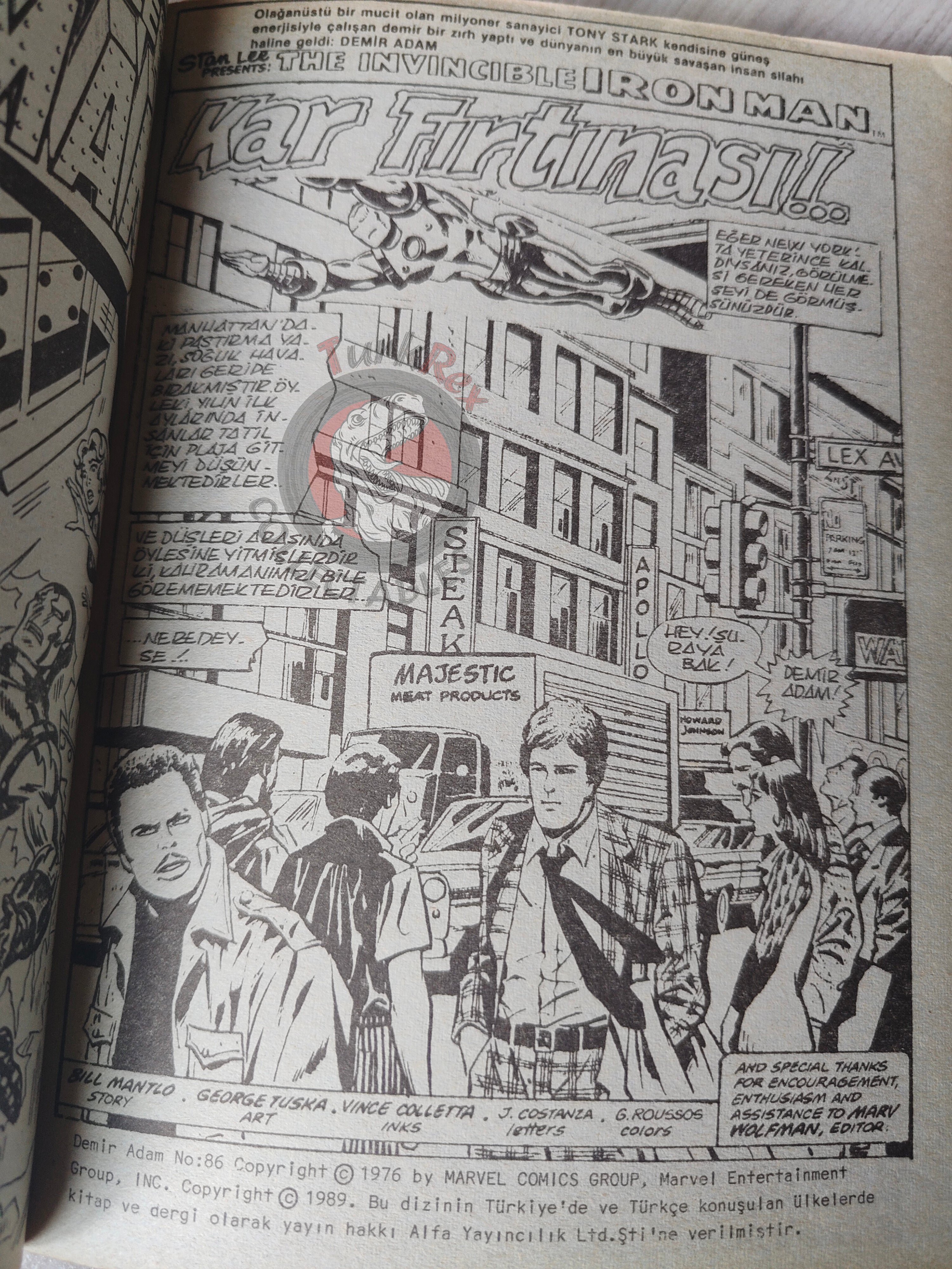 Iron Man #5 Demir Adam 1989 Turkish Comic Turkey #85 #86 #87 #88