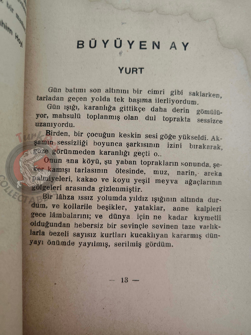 Rabindranath Tagore – The Crescent Moon 1944 Turkish Book Turkey