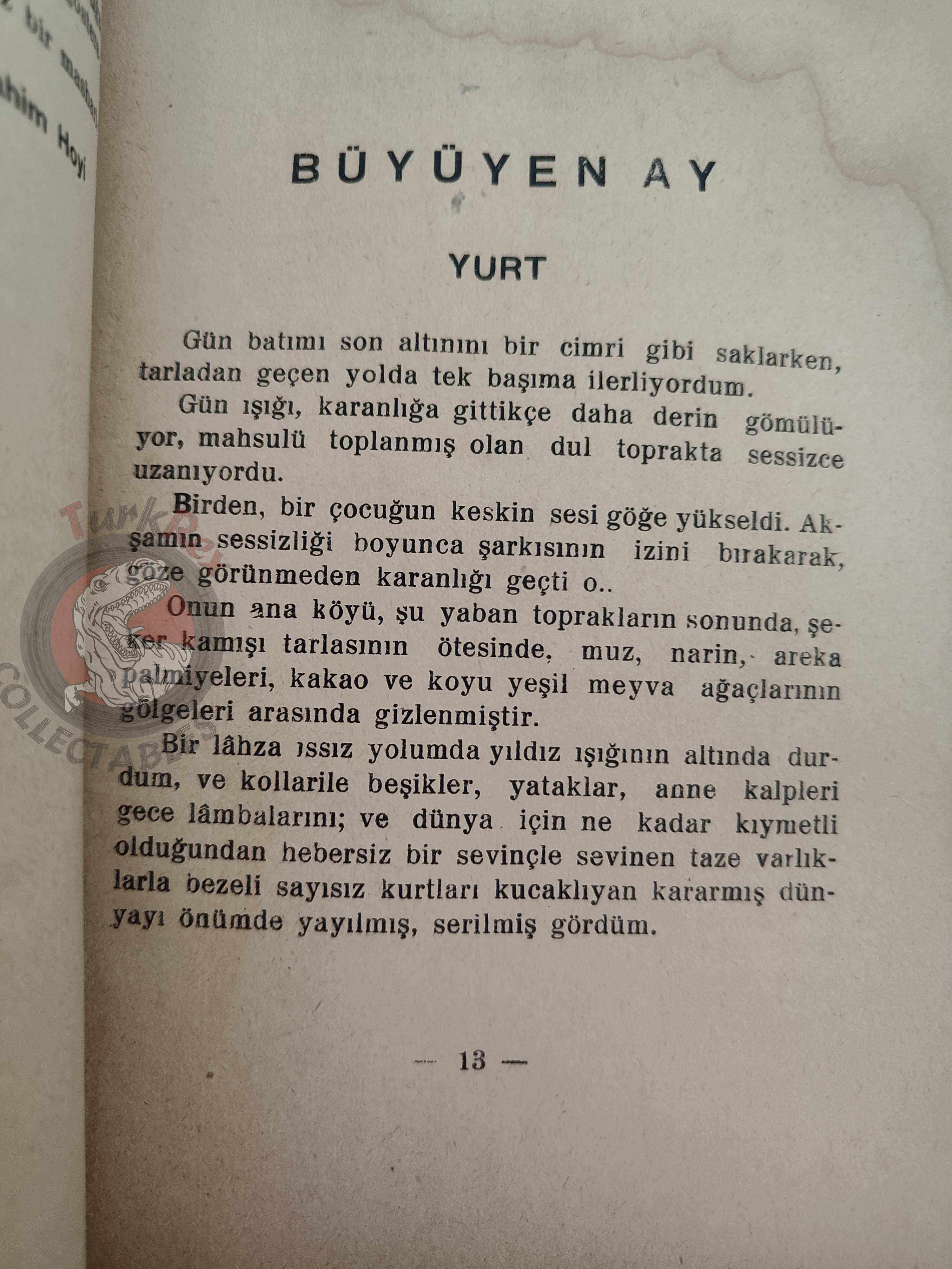 Rabindranath Tagore – The Crescent Moon 1944 Turkish Book Turkey