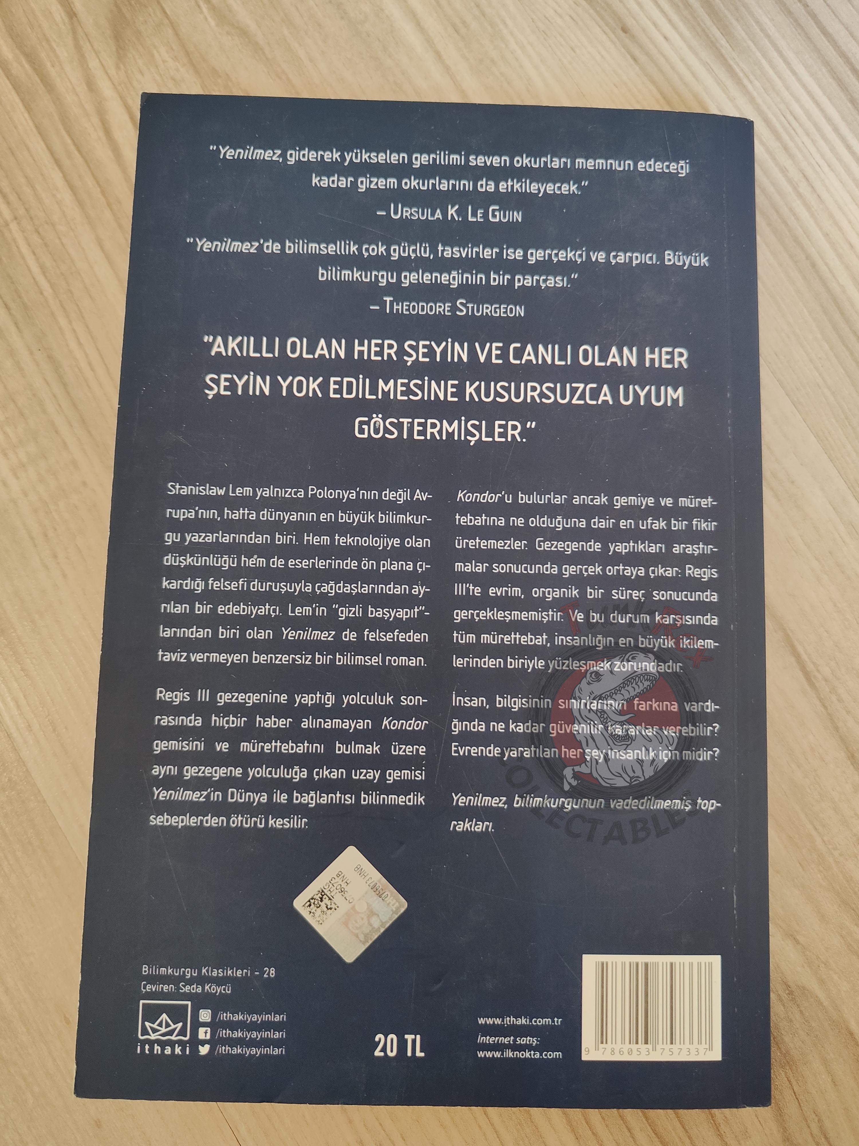Stanisław Lem – The Invincible 2017 Turkish Book Turkey