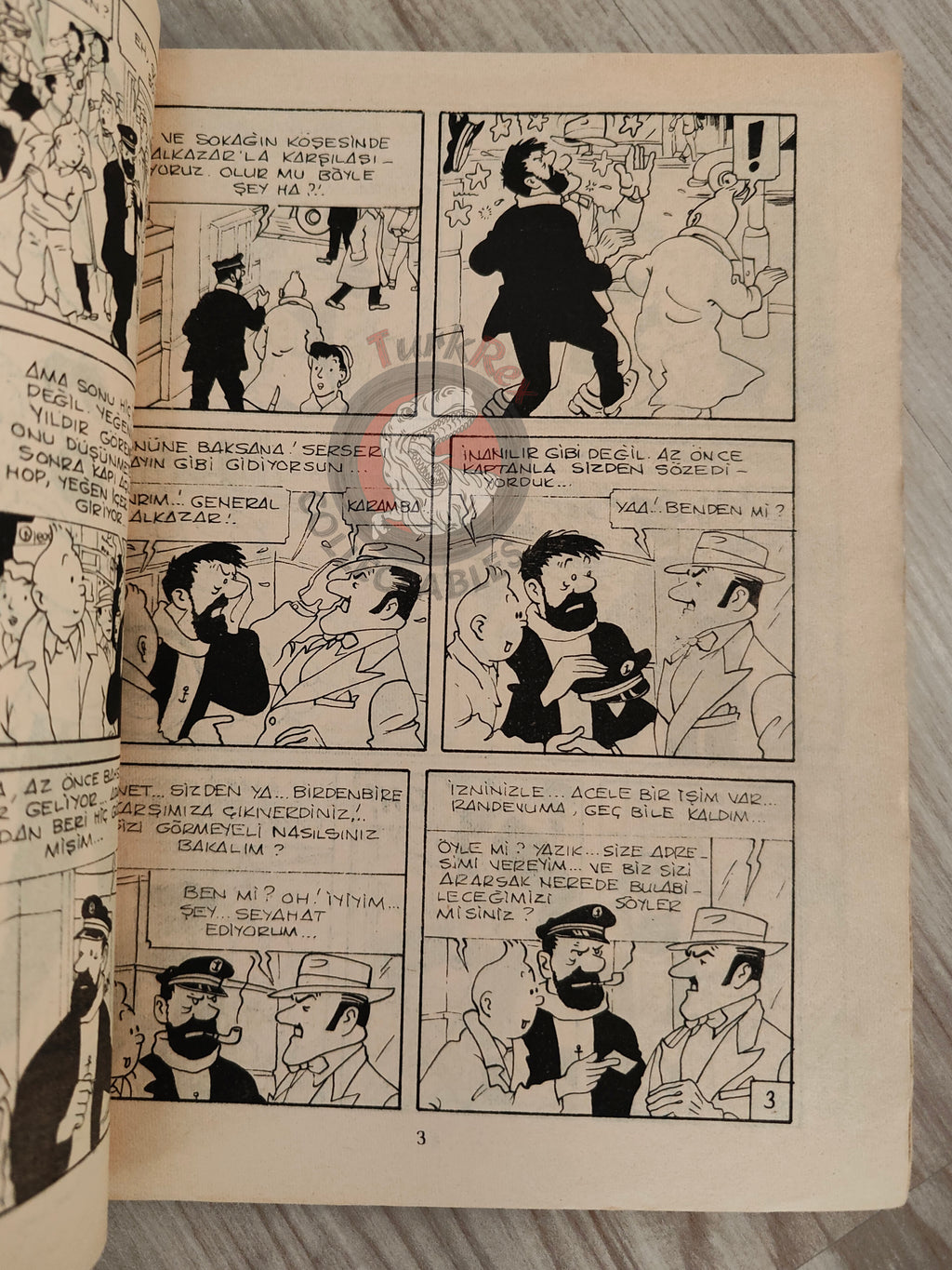 Tintin – The Red Sea Sharks 1980s Turkish Edition Comic Turkey