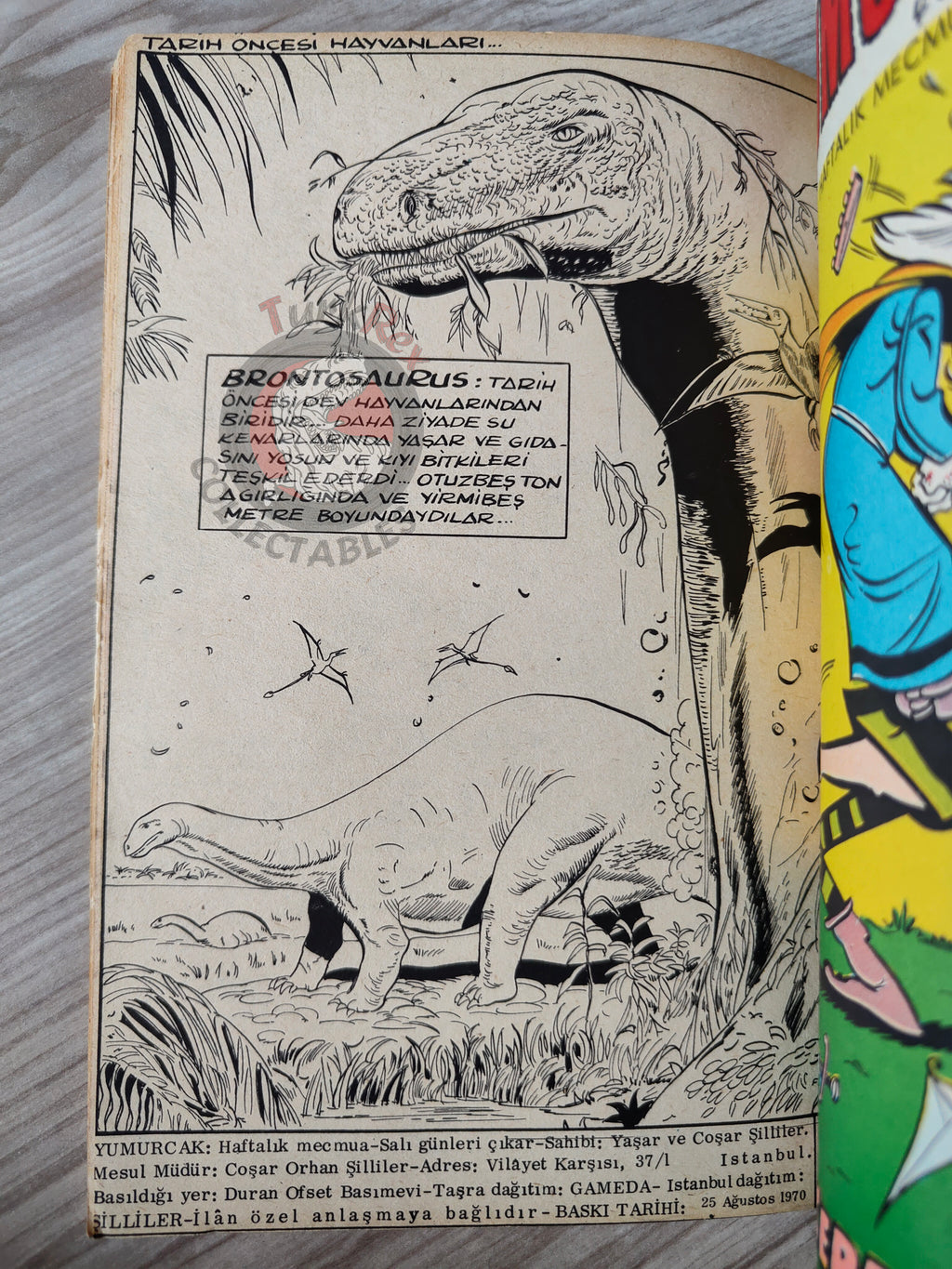 Belloy - Le Baron Maudit 1970 Turkish Comic Turkey Uderzo Yumurcak Mag #7