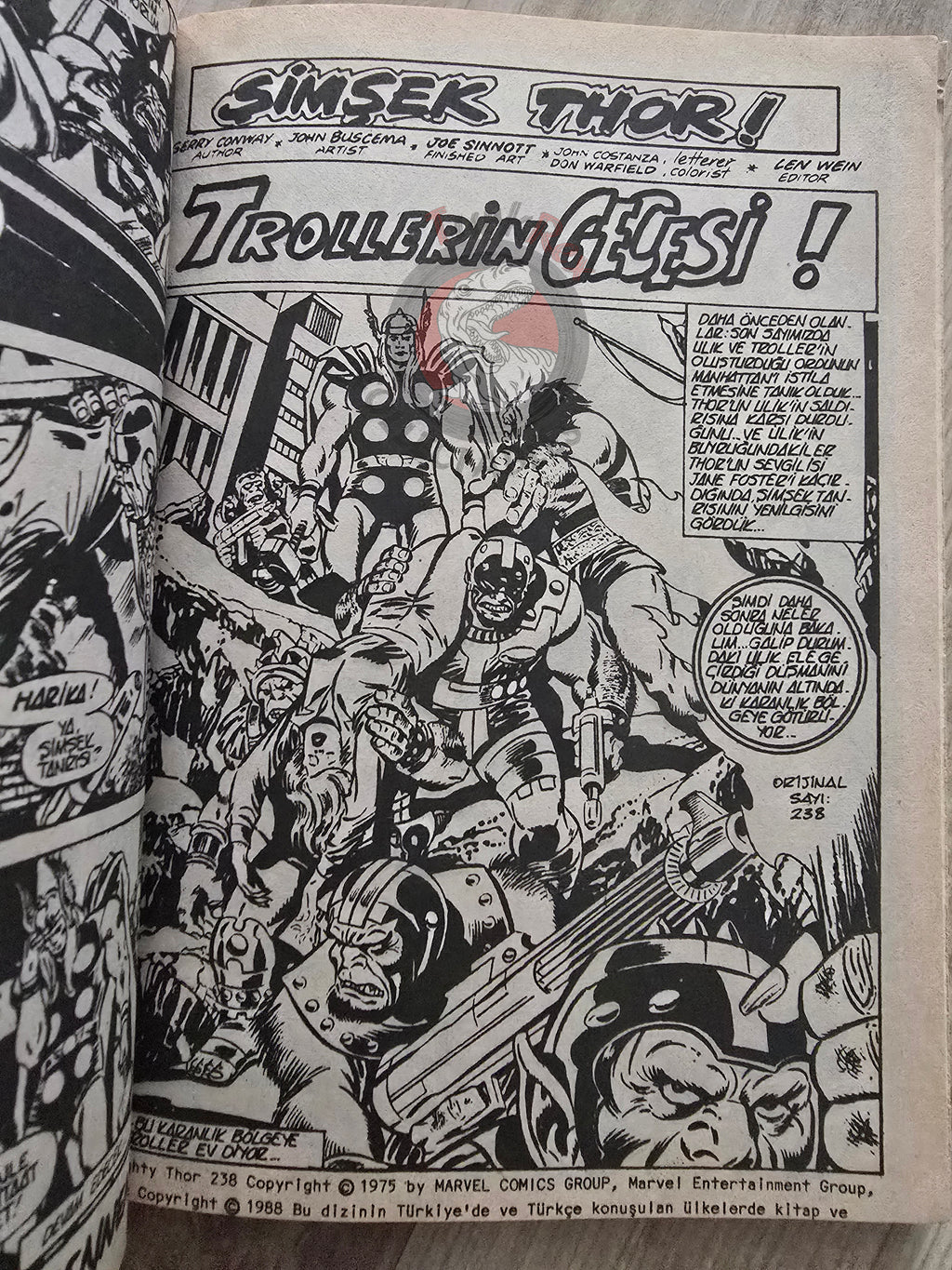 Thor Vol #8 1988 Turkish Comic Turkey The Mighty Thor #236–244 cover #209