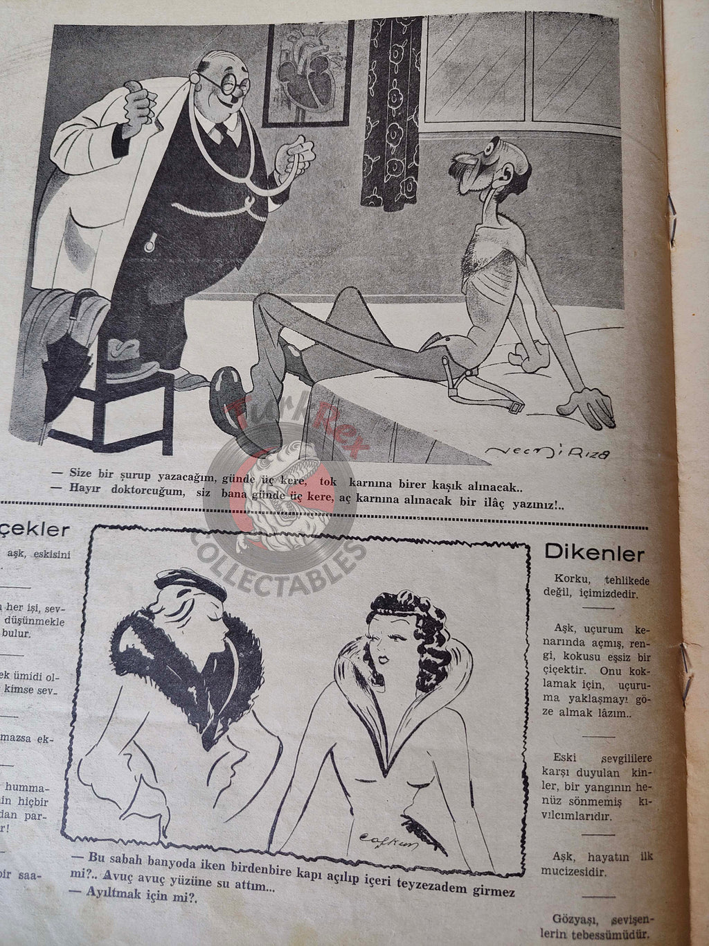 Akbaba 1937 Humor Magazine Turkish Turkey Pirate in the Mediterranean War WW2 era Westinghouse Bayer