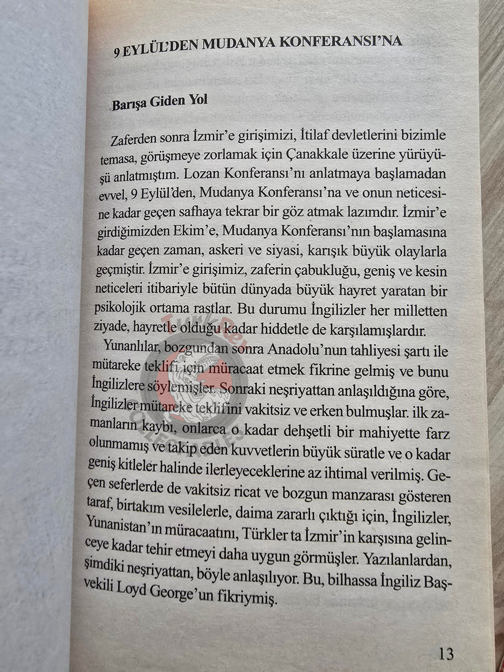 Memoirs of İsmet İnönü: The Treaty of Lausanne 1998 Turkish Book Turkey