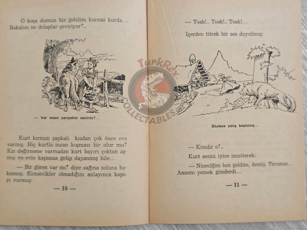 Little Red Riding Hood  – Charles Perrault 1975 Turkish Book Turkey Illustrated Grimm Brothers