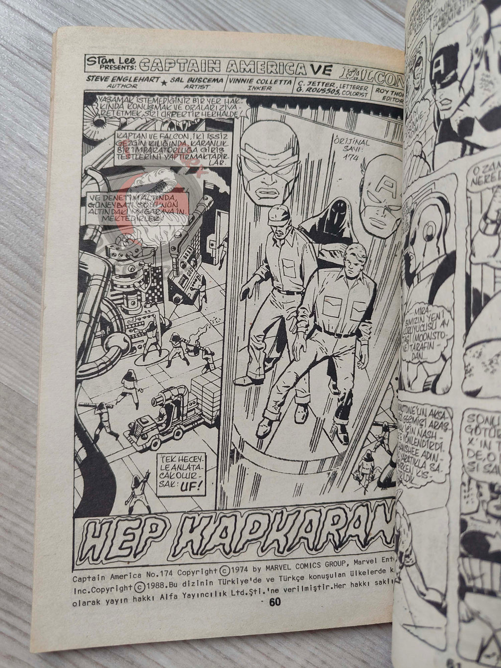 Captain America Issue #5 1988 Turkish Comic Turkey #171 #172 #173 #174