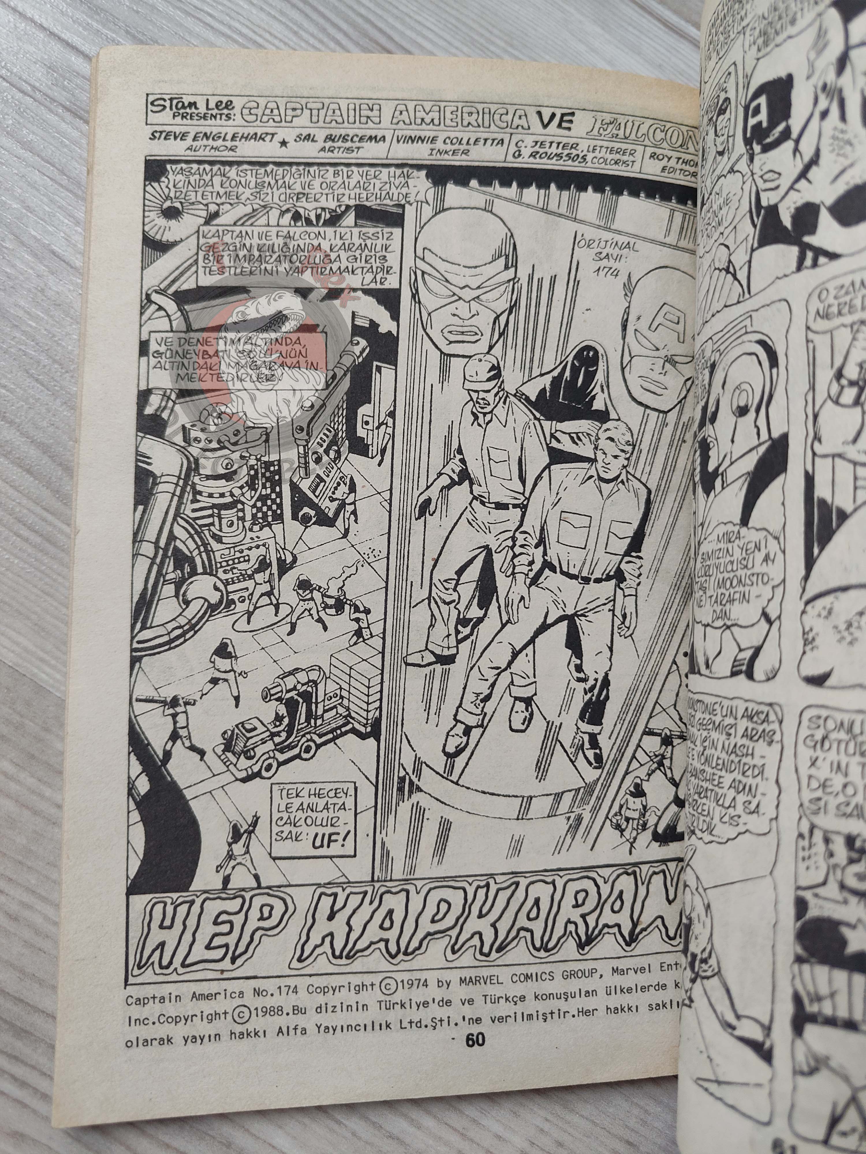 Captain America Issue #5 1988 Turkish Comic Turkey #171 #172 #173 #174