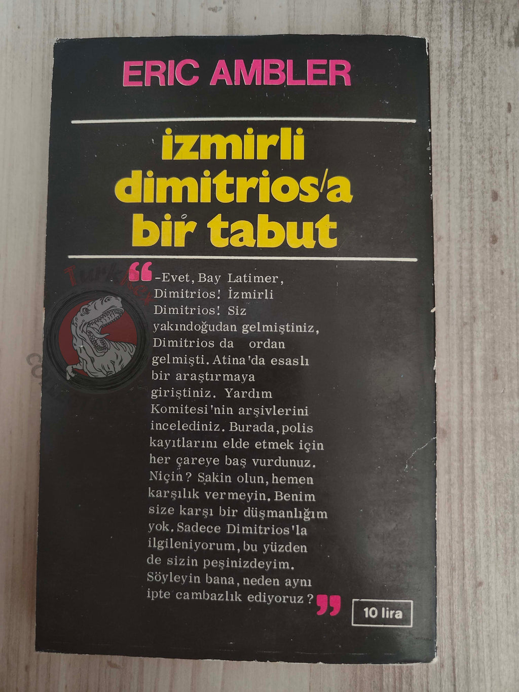 Eric Ambler – The Mask of Dimitrios 1973 1st Turkish Book Turkey
