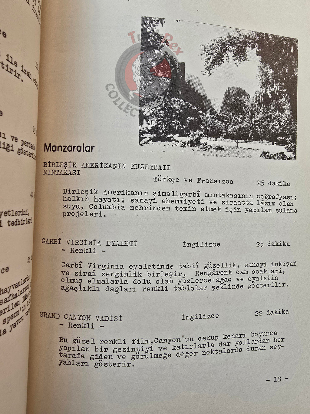 Guide to 16 mm Motion Pictures United States Information Service 1950s Turkish Book Turkey