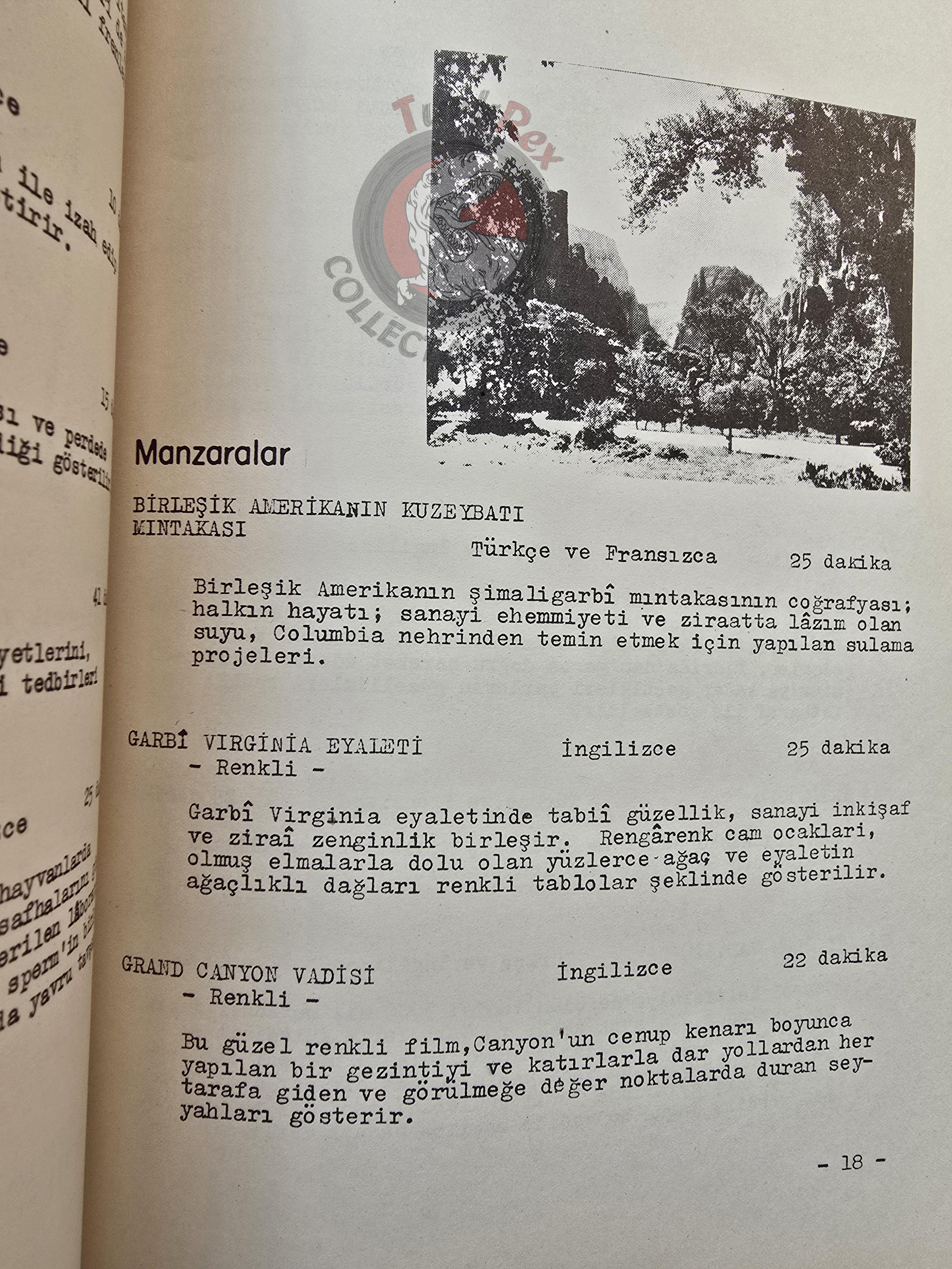 Guide to 16 mm Motion Pictures United States Information Service 1950s Turkish Book Turkey