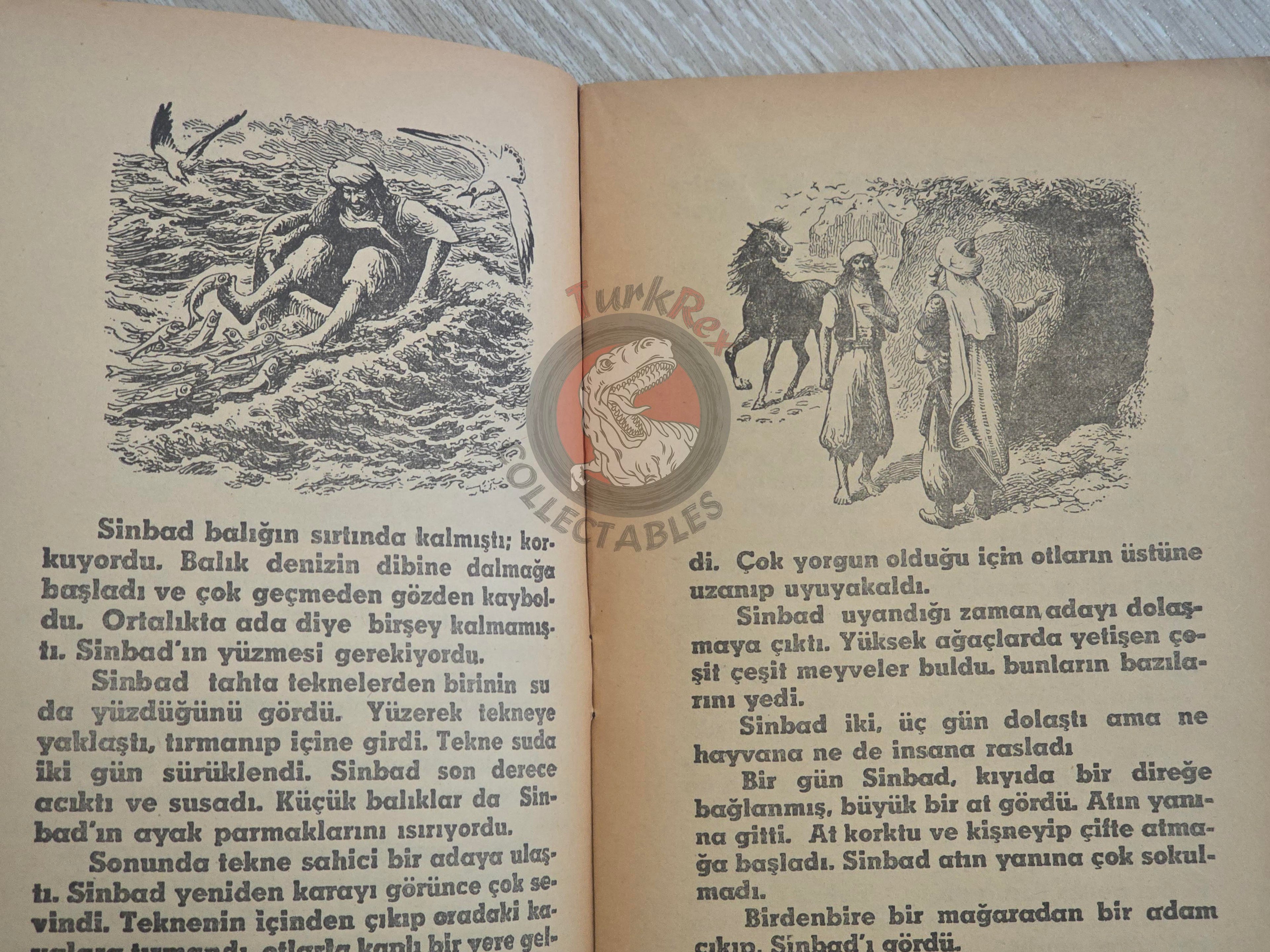 Sinbad the Sailor 1977 Turkish Book Turkey 1001 Nights Illustrated