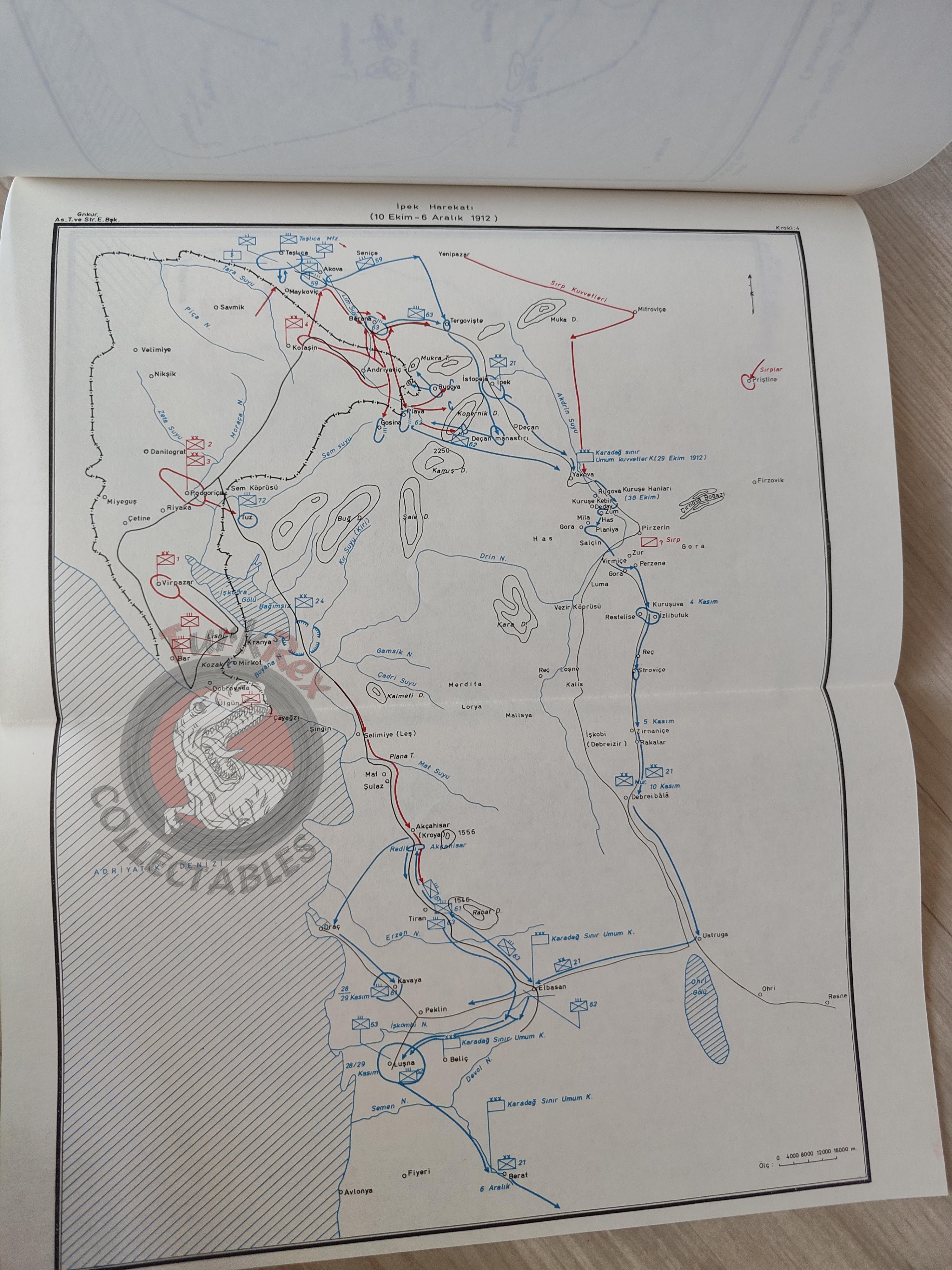 Balkan War Western Army Montenegro Front 1980 Turkish Book Military Ottoman Empire Maps
