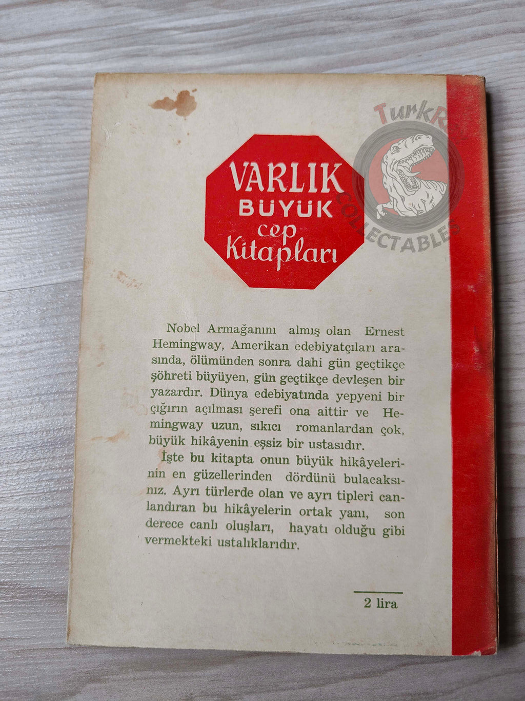 Ernest Hemingway – Fifty Grand 50 1964 Turkish Book Turkey