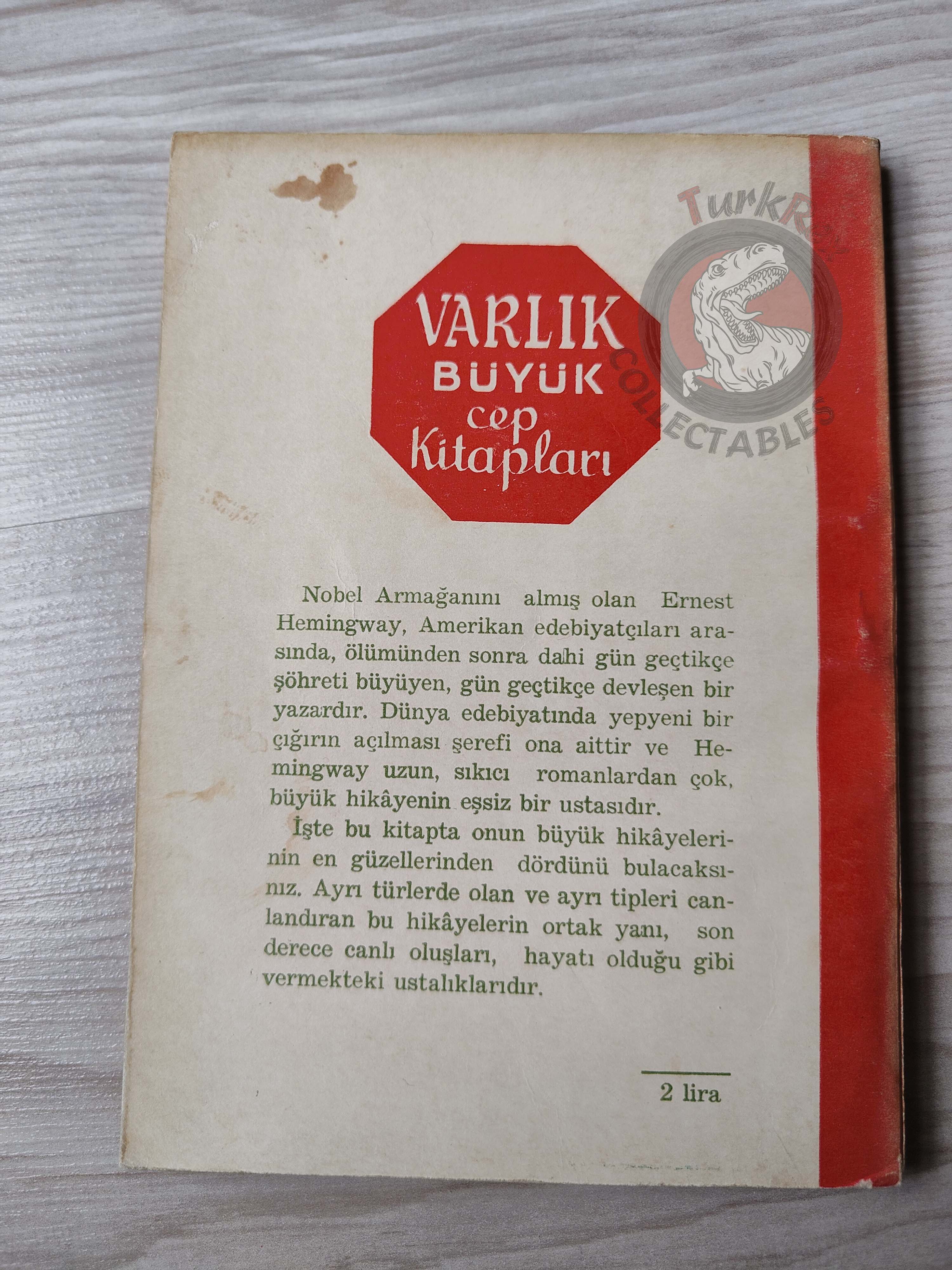 Ernest Hemingway – Fifty Grand 50 1964 Turkish Book Turkey