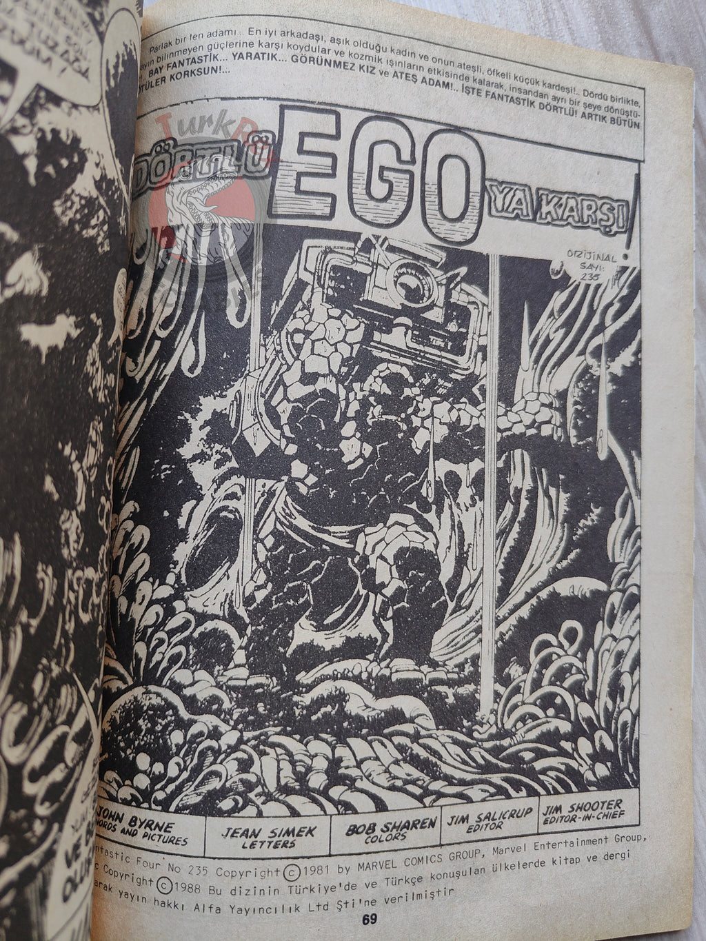 Fantastic Four #13 1988 Turkish Comic Turkey #232 #233 #234 #235