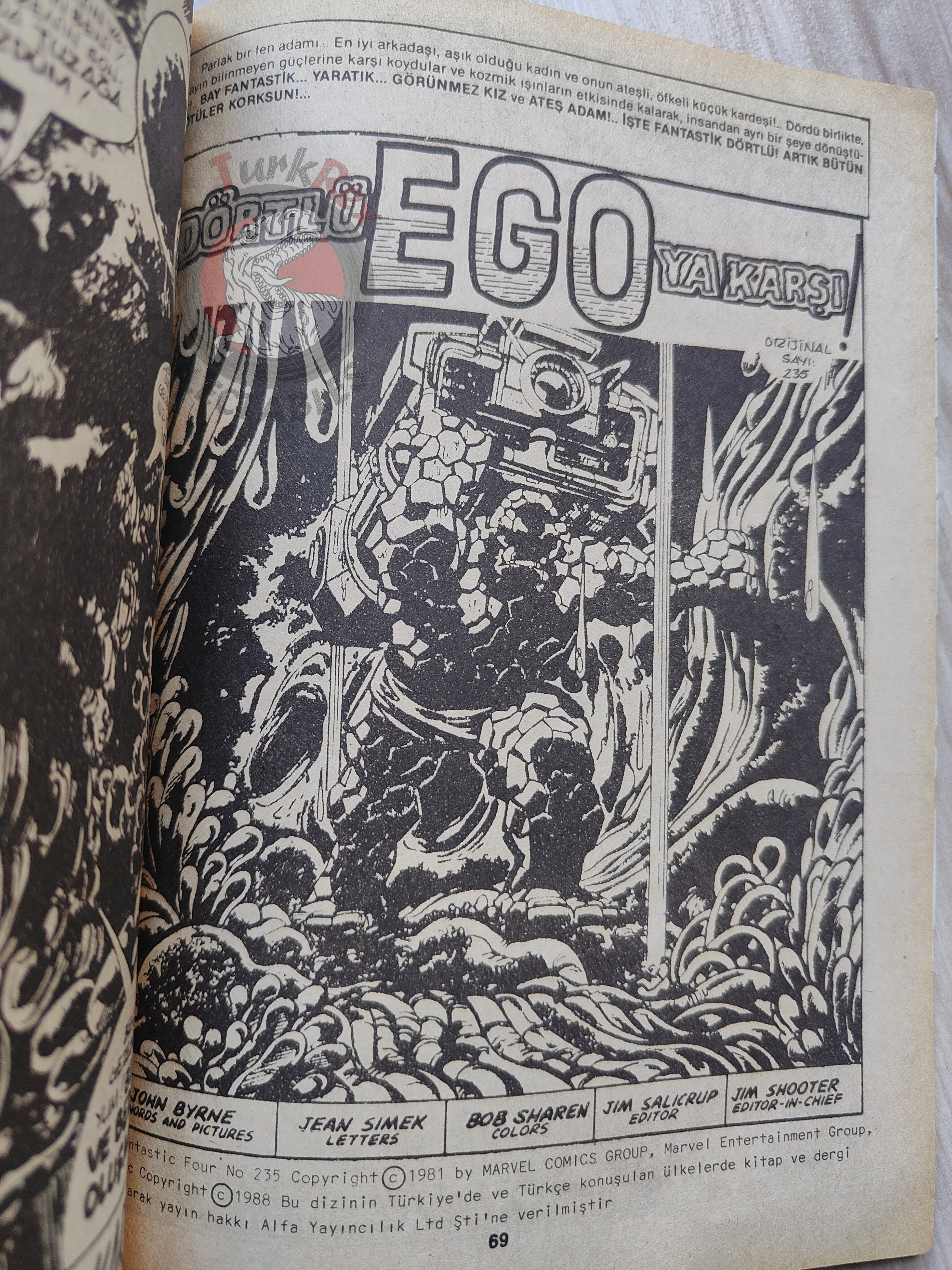 Fantastic Four #13 1988 Turkish Comic Turkey #232 #233 #234 #235