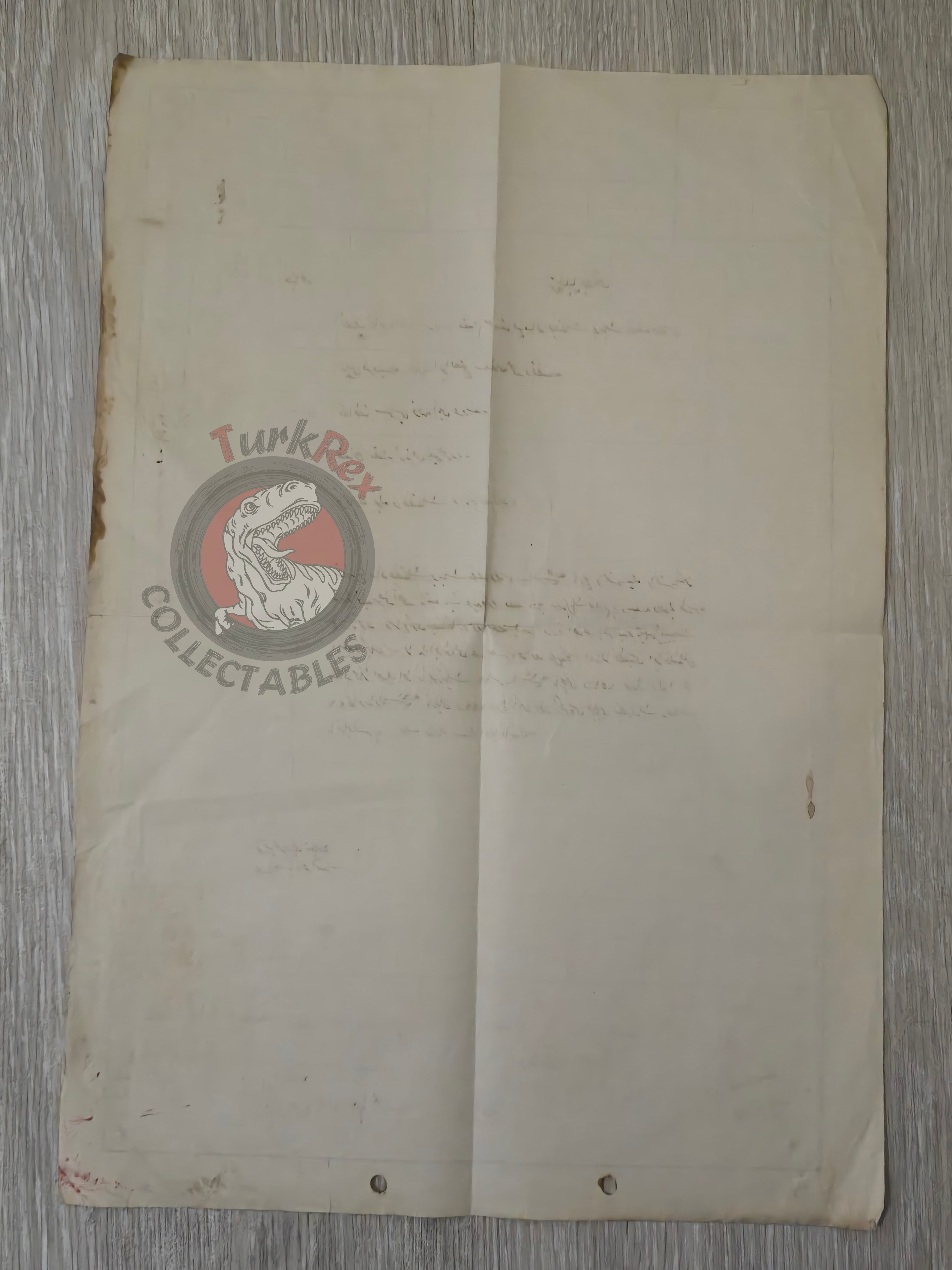 Ottoman Turkish 1926 Early Republic Of Turkey Land Deed Agricultural Land in İstanbul Title