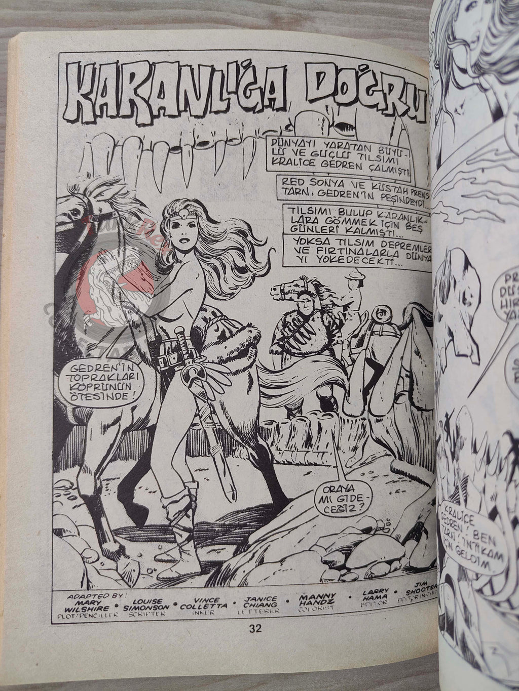 Conan ve Barbarlar #4 1994 Red Sonja & King Kull Turkish Comic Turkey