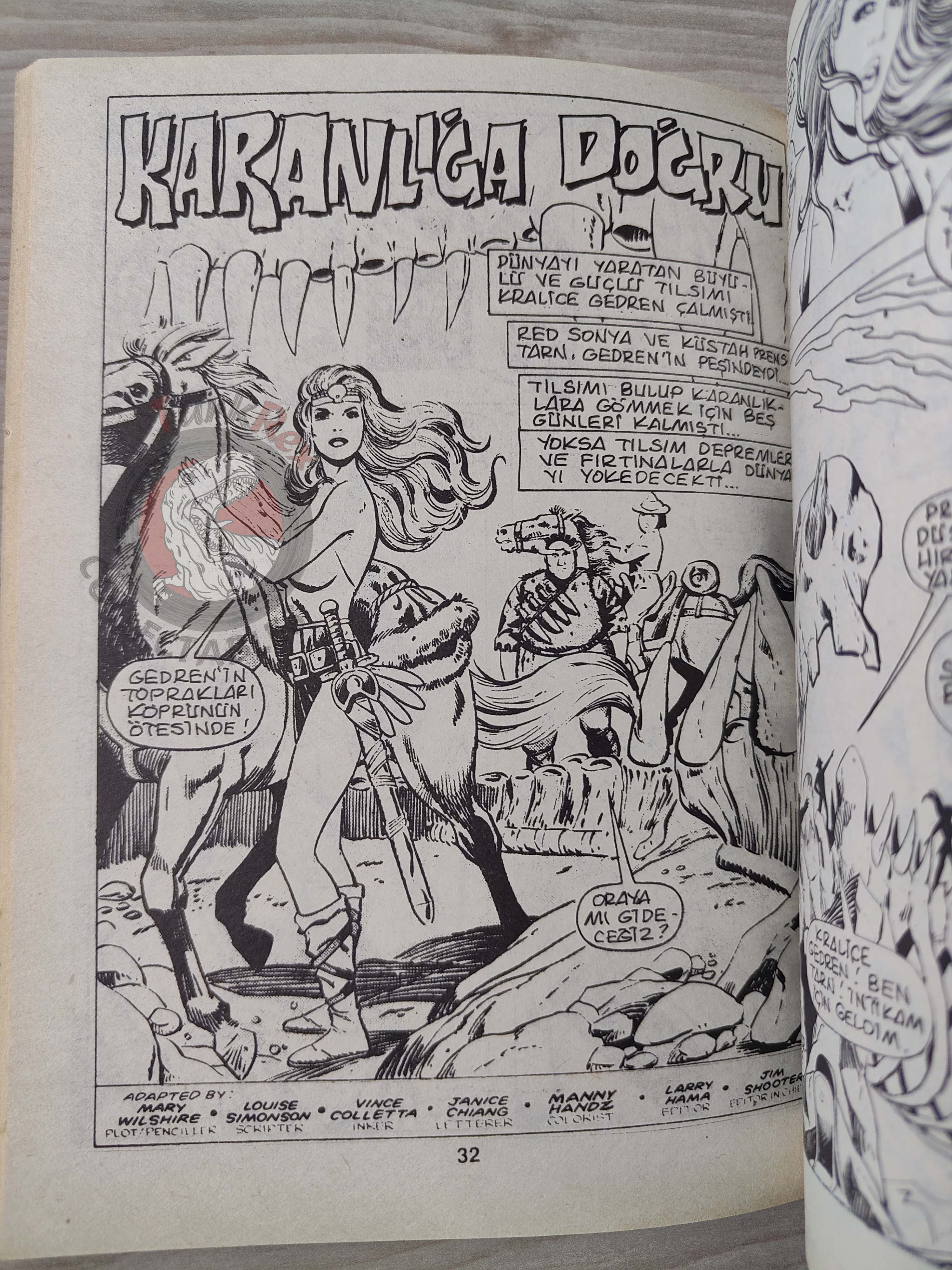 Conan ve Barbarlar #4 1994 Red Sonja & King Kull Turkish Comic Turkey