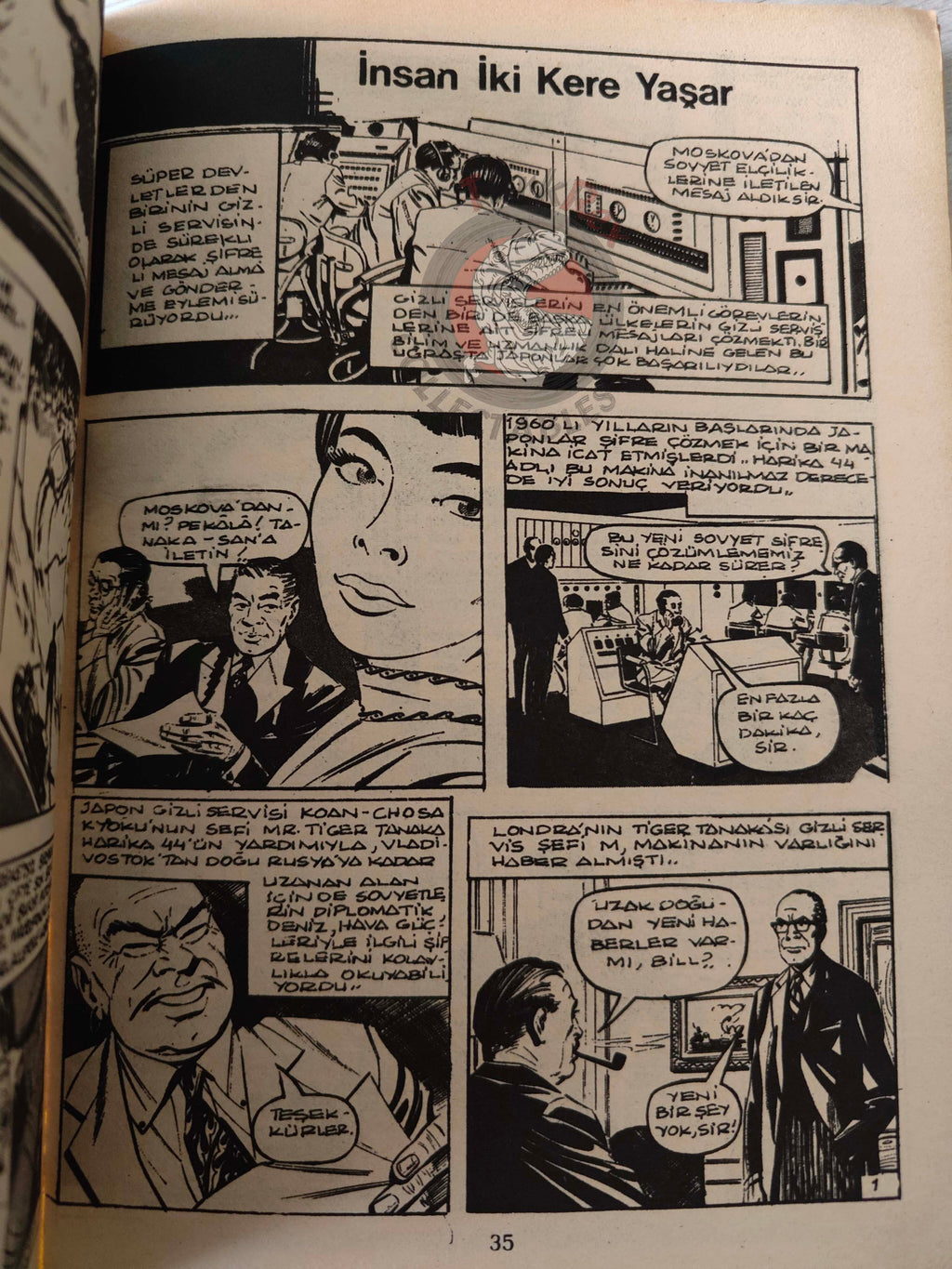 James Bond Vol #5 You Only Live Twice 80s Turkish Comic Turkey Daily Express