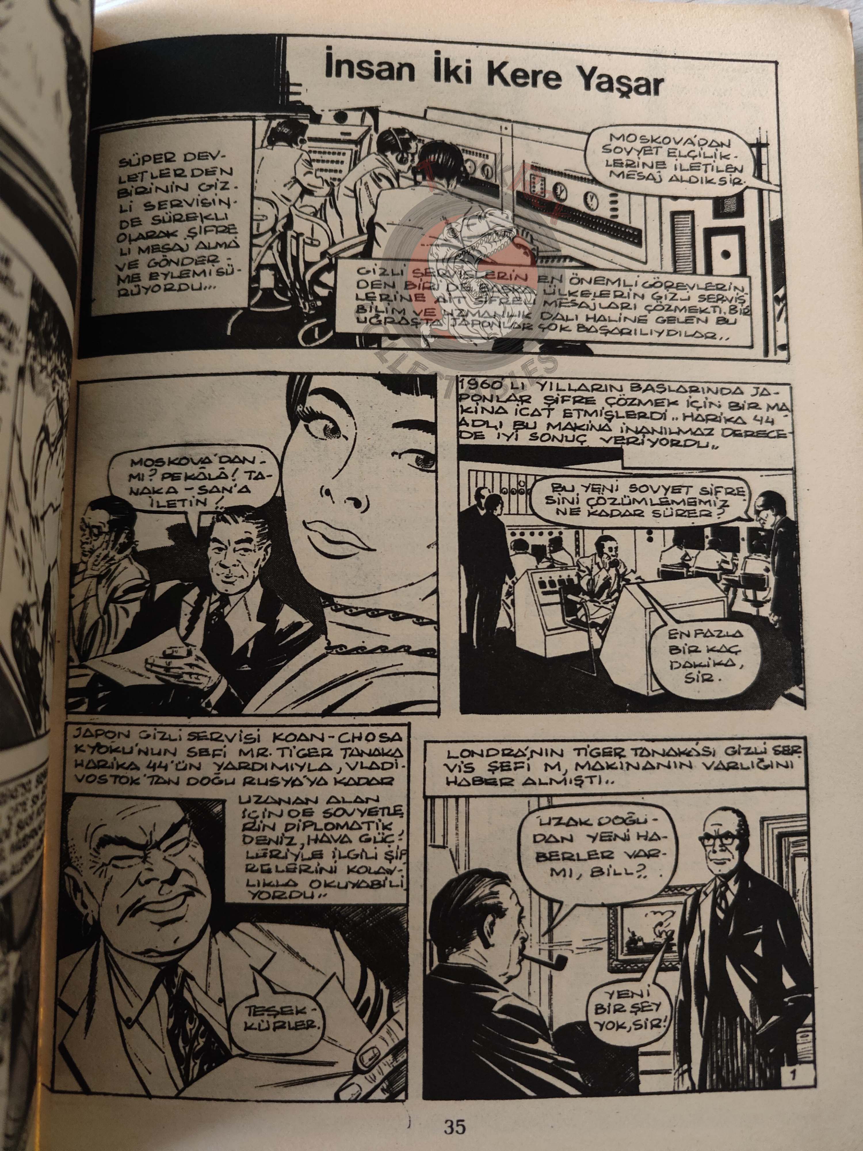 James Bond Vol #5 You Only Live Twice 80s Turkish Comic Turkey Daily Express