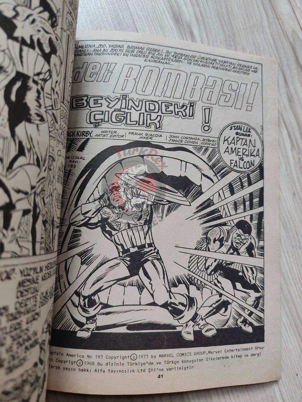 Captain America – Issue #10 1988 Turkish Comic Turkey #191 #192 #193 #194