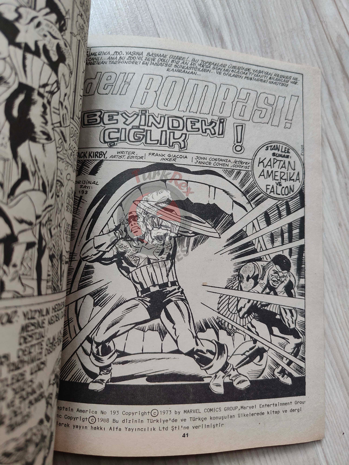 Captain America – Issue #10 1988 Turkish Comic Turkey #191 #192 #193 #194