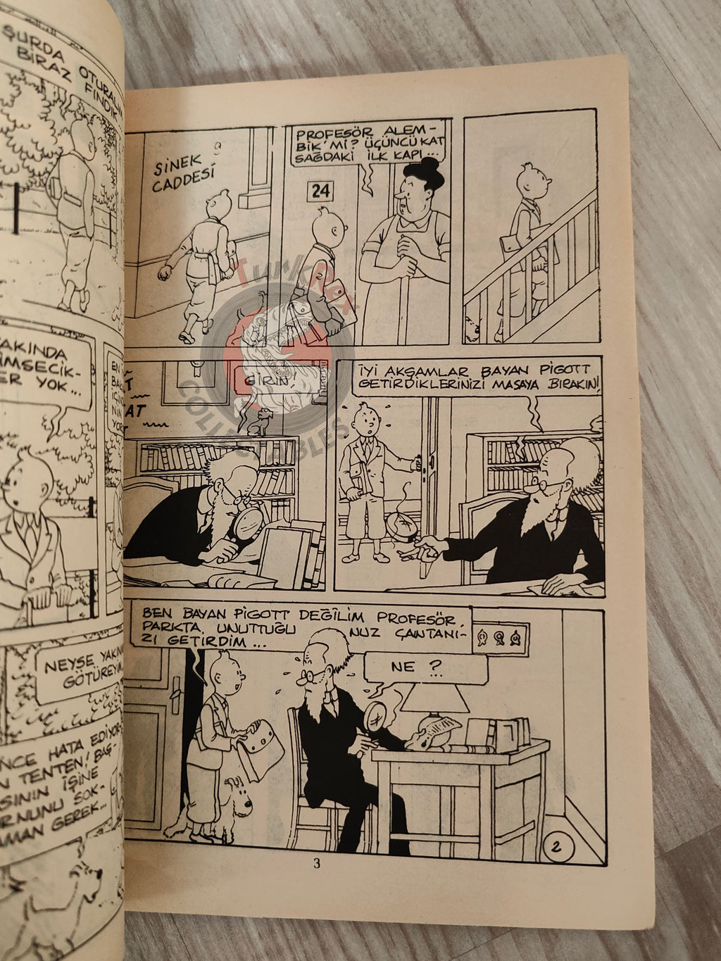 Tintin – King Ottokar’s Sceptre 1980s Turkish Edition Comic Turkey B