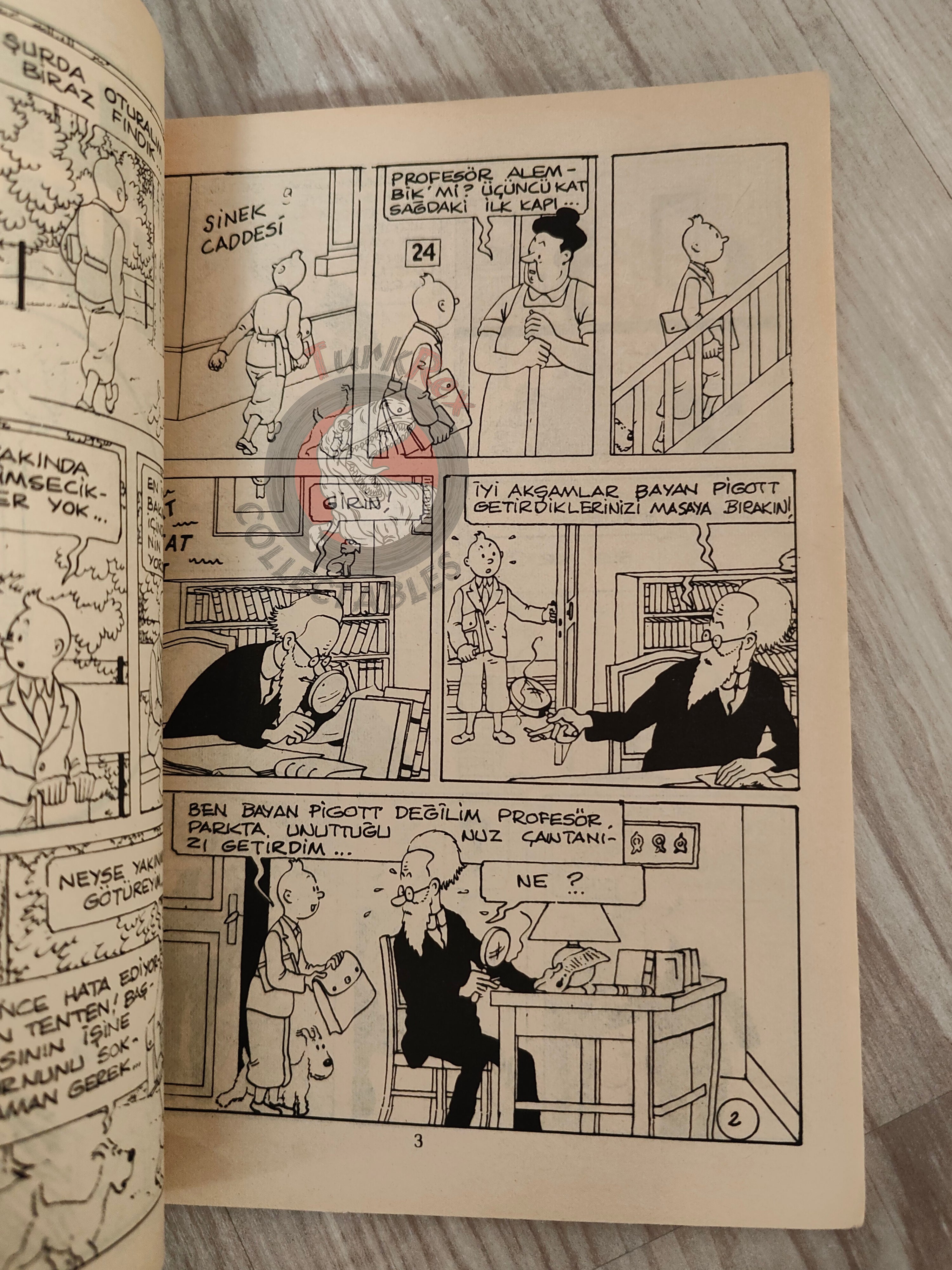 Tintin – King Ottokar’s Sceptre 1980s Turkish Edition Comic Turkey B