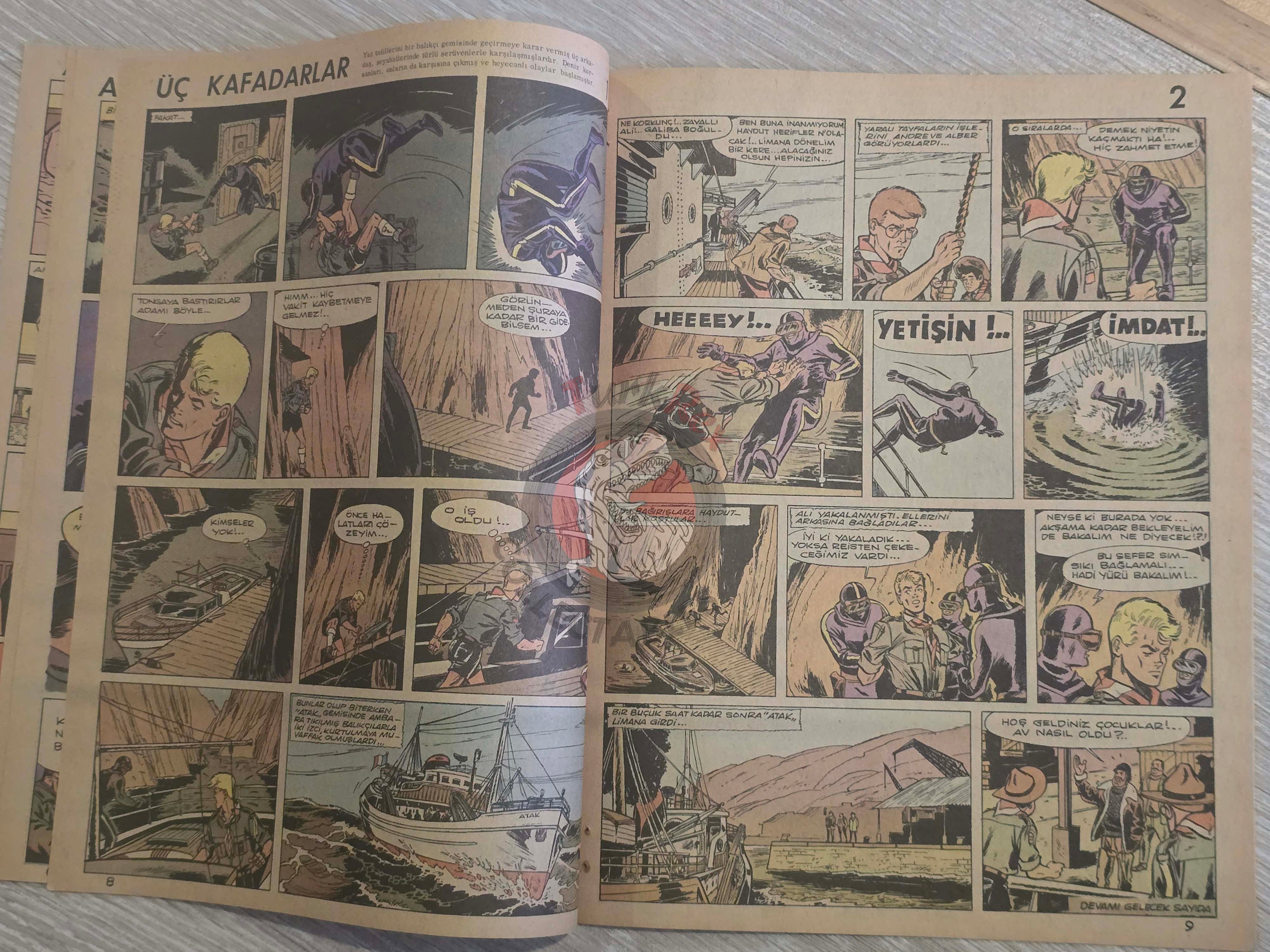 ZıpZıp #9 Dan Cooper 1964 Tintin Magazine Turkish Comic Turkey Ric Hochet Pom et Teddy