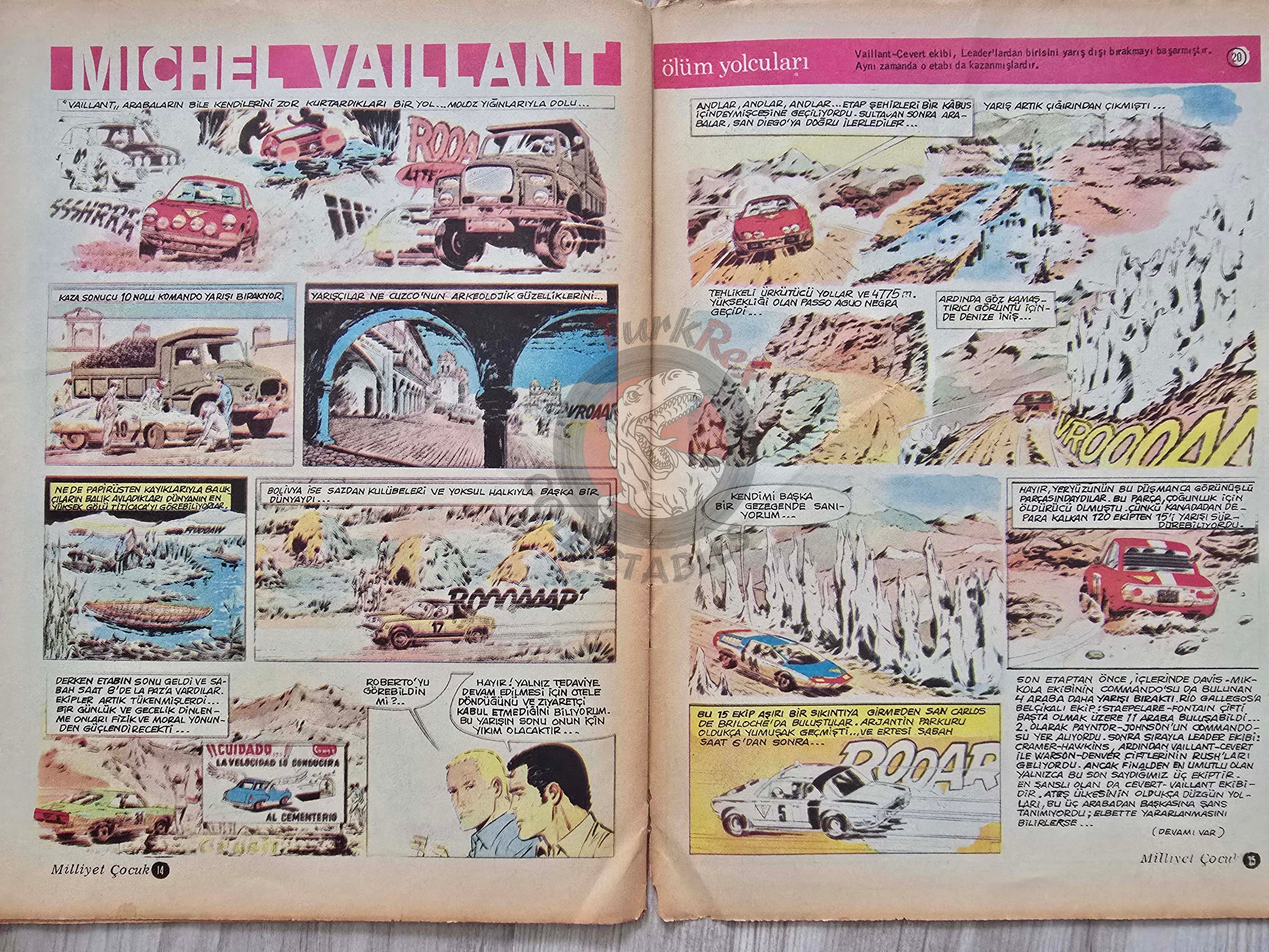 Milliyet Çocuk #72 1974 Turkish Comic Mag Turkey Lucky Luke Michel Vaillant Time is Money Don Quixote