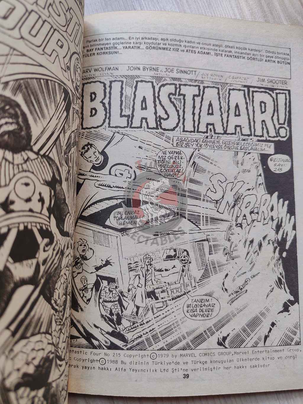 Fantastic Four #8 1988 Turkish Comic Turkey #213 #214 #215 #216