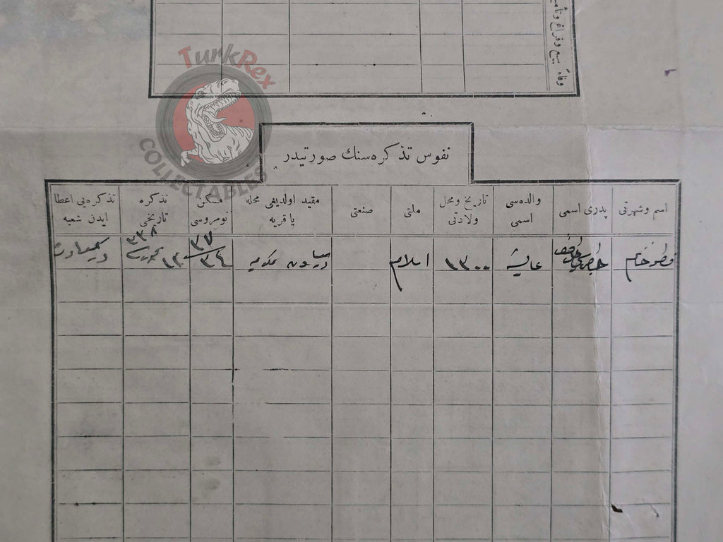 Ottoman 1925 Land Deed Home in Ankara Hamidiye Title Muslim Immigrant Family