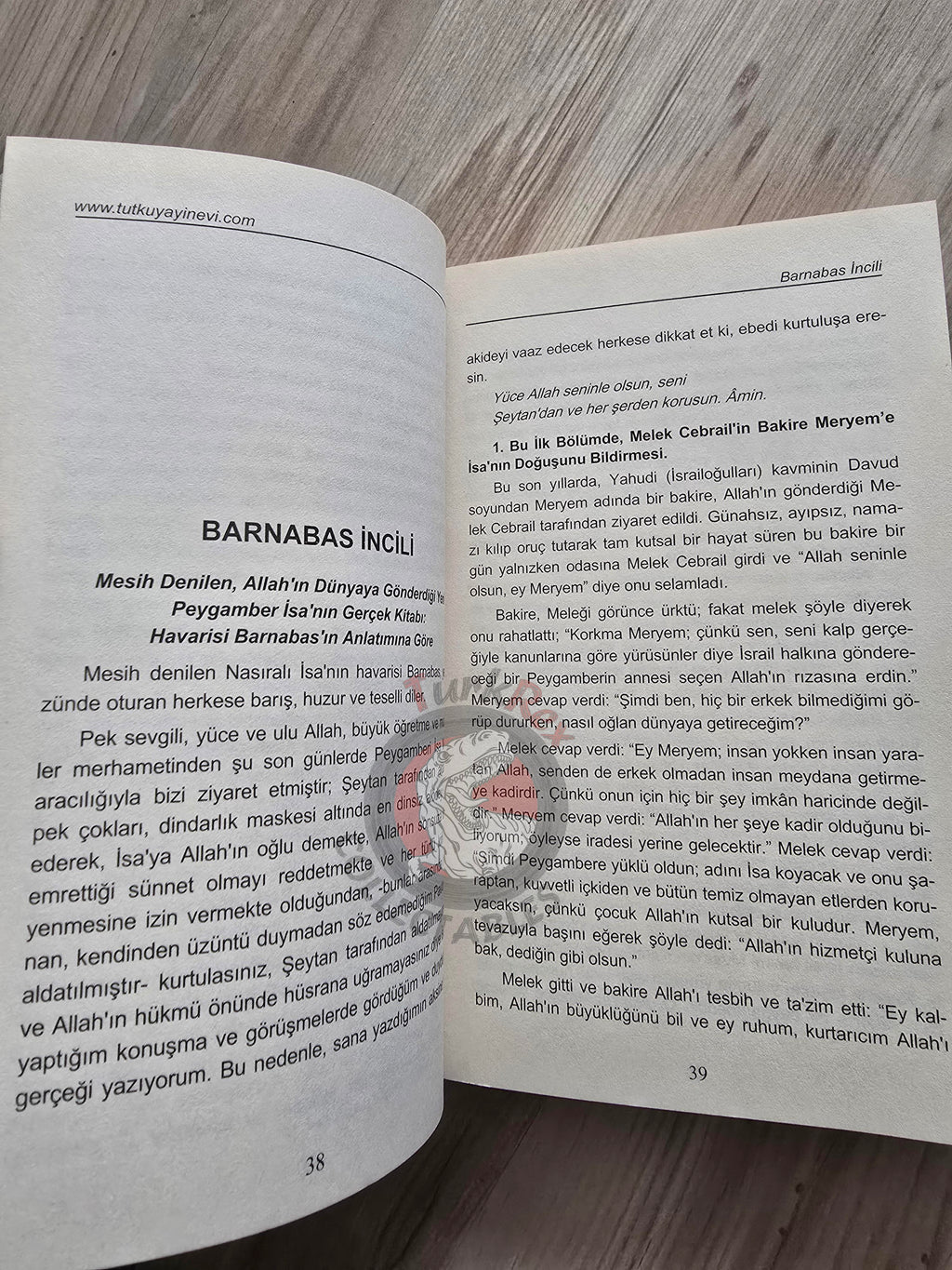 The Gospel of Barnabas 2011 Turkish Book New Testament Bible