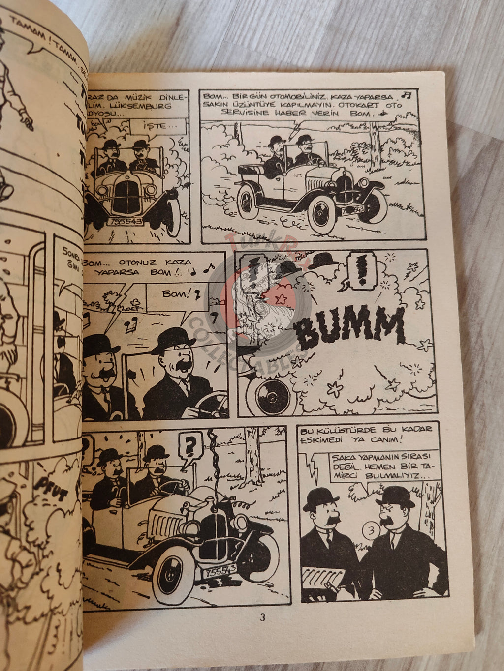 Tintin – Land of Black Gold 1980s Turkish Edition Comic Turkey