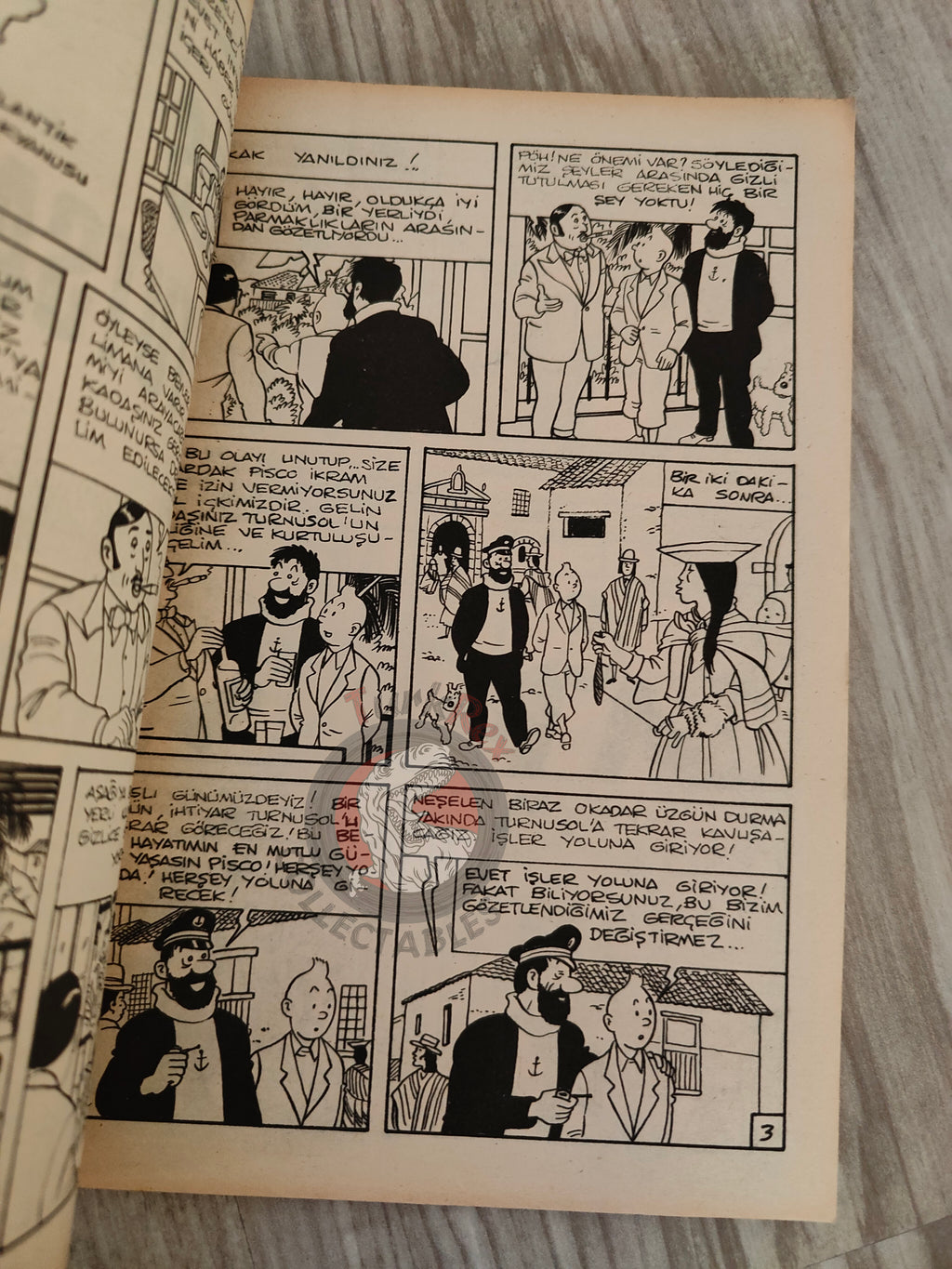 Tintin –  Prisoners of the Sun 1980s Turkish Edition Comic Turkey part 1