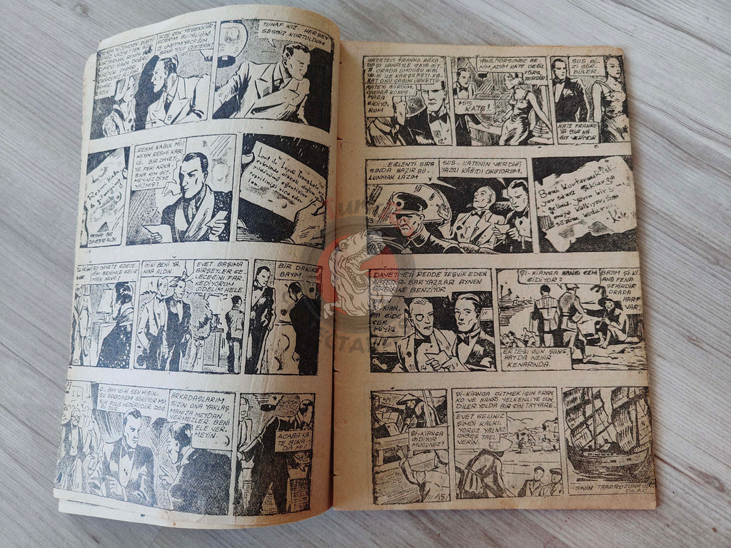 1001 Roman 1941 The East Is Burning Turkish Comic Mag Turkey