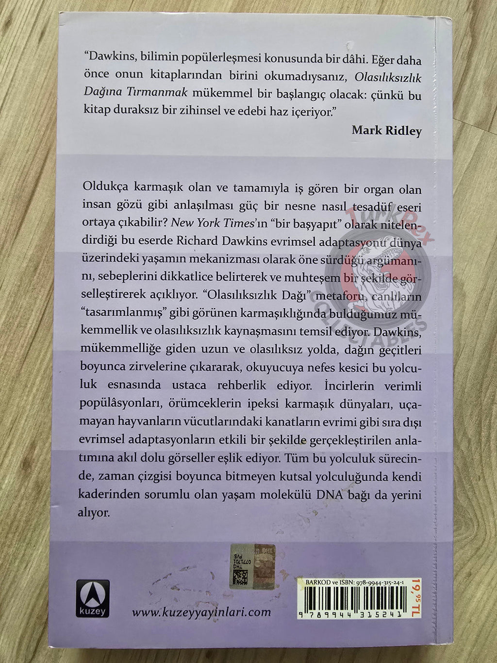 Richard Dawkins – Climbing Mount Improbable 2017 Turkish Book Turkey